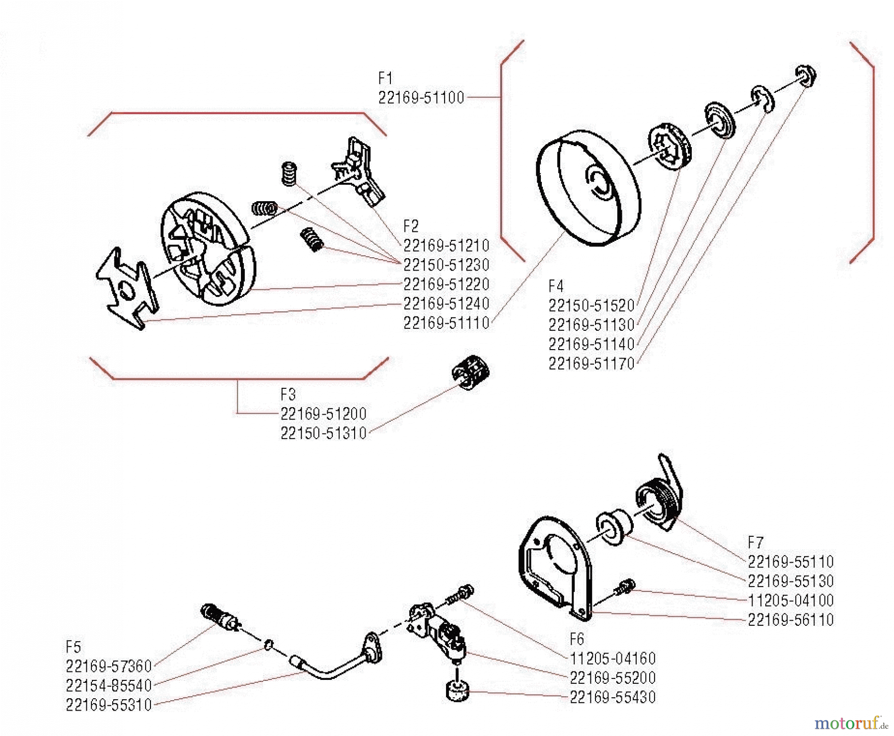  Shindaiwa Sägen, Motorsägen 757 - Shindaiwa Chainsaw Clutch/Oil Pump