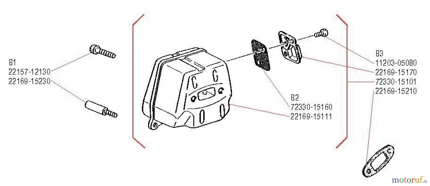  Shindaiwa Sägen, Motorsägen 757 - Shindaiwa Chainsaw Muffler