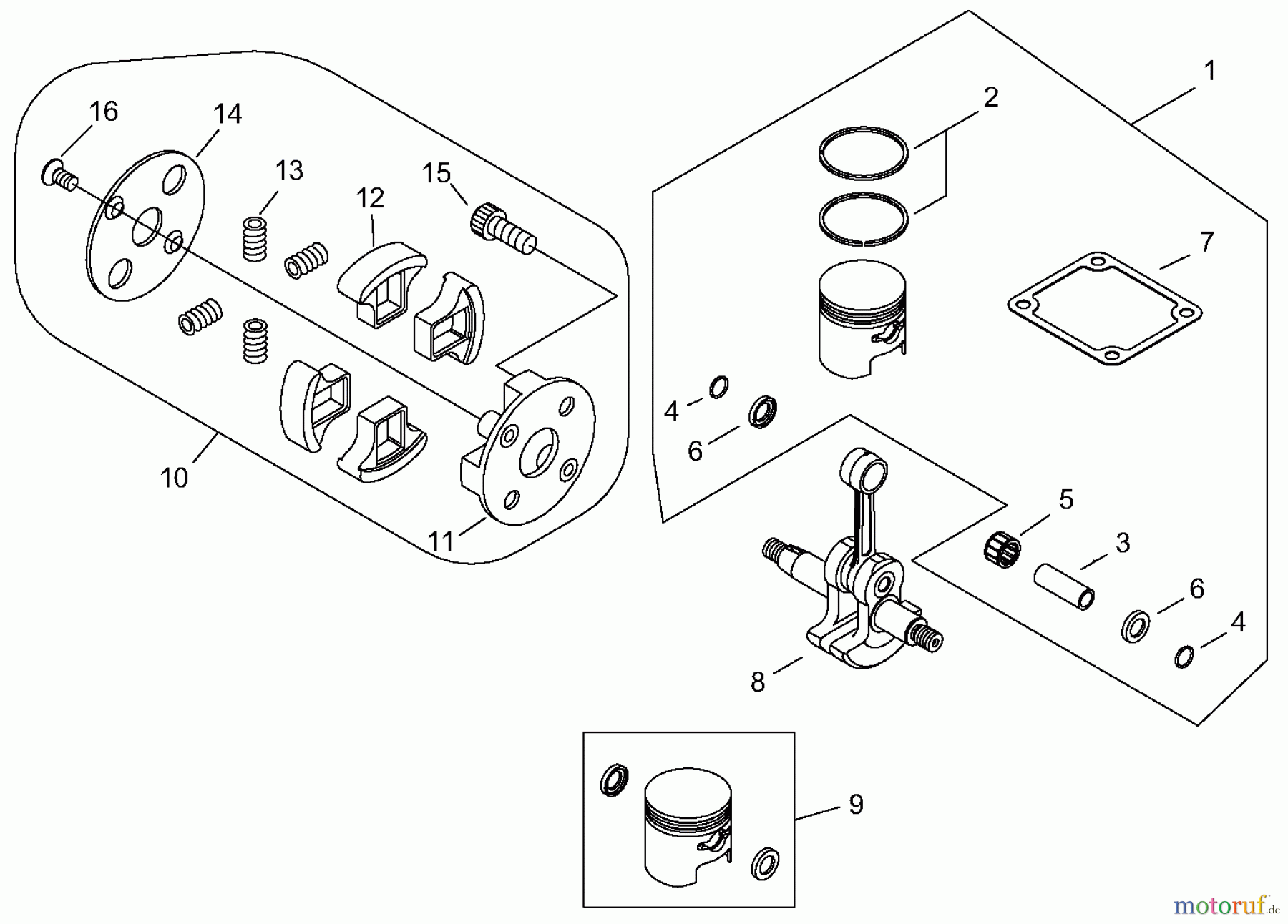  Shindaiwa Trimmer, Faden / Bürste B45 - Shindaiwa  Clutch, Piston