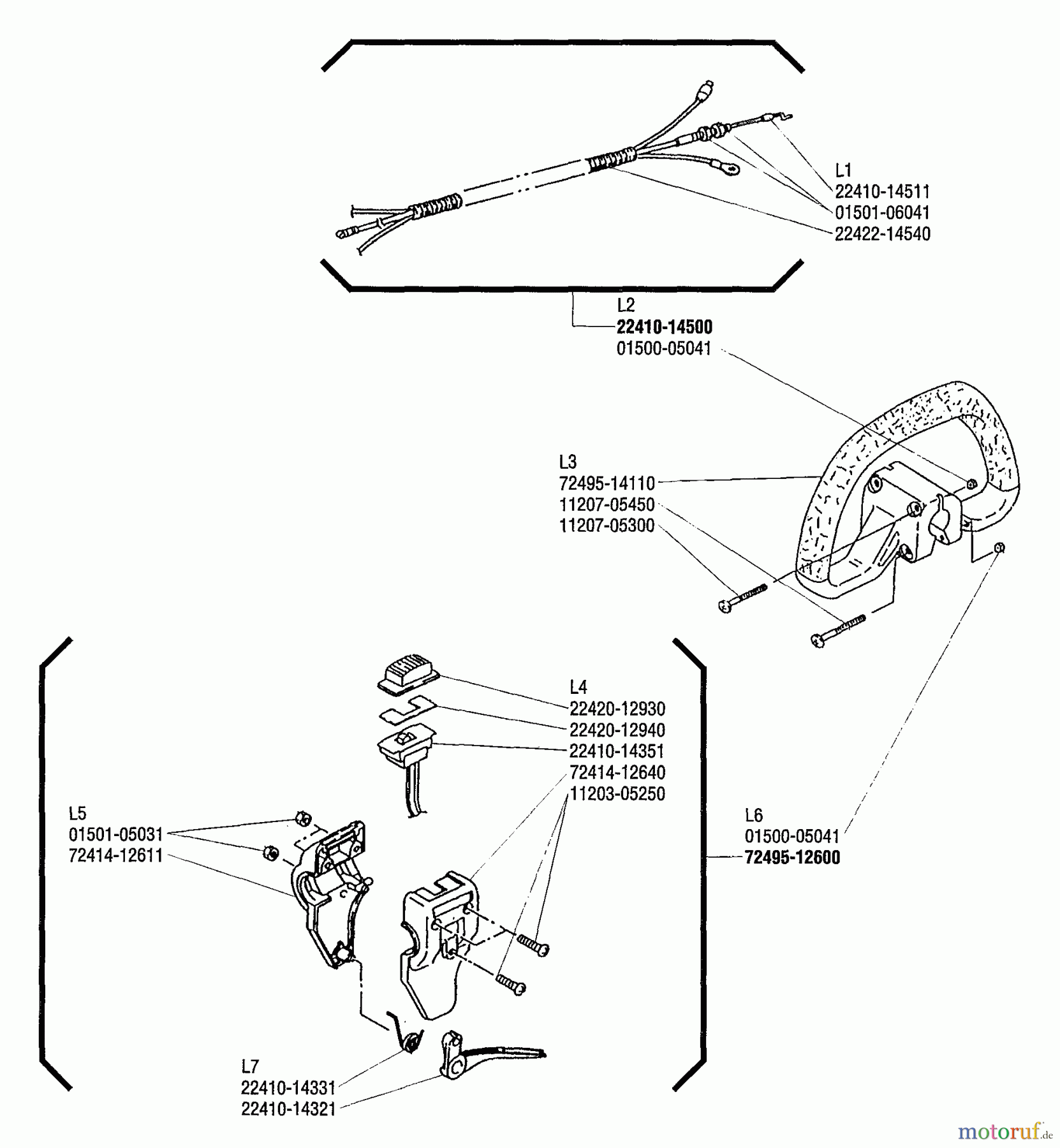  Shindaiwa Trimmer, Faden / Bürste F230 - Shindaiwa String Trimmer Throttle Cable, Throttle Lever