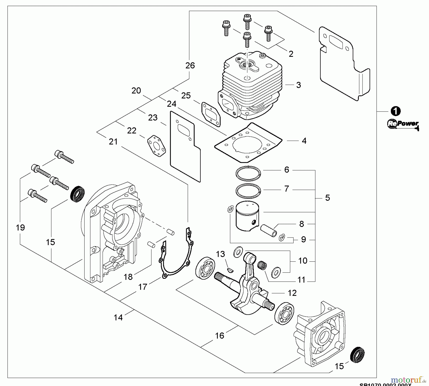  Shindaiwa Bläser / Sauger / Häcksler / Mulchgeräte EB633RT - Shindaiwa Back Pack Blower, Engine