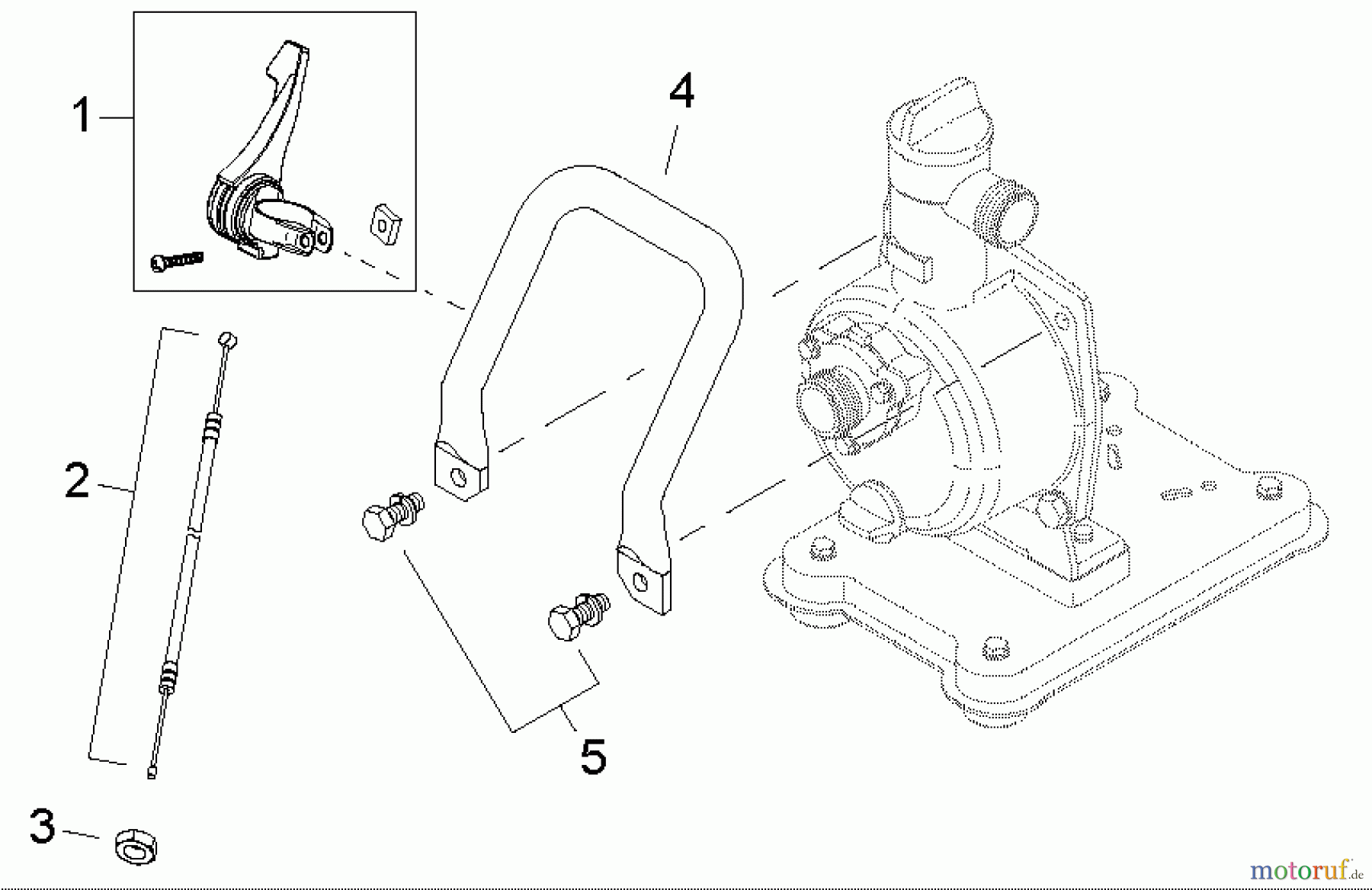  Shindaiwa Wasserpumpen GP344 - Shindaiwa Water Pump, S/N: T16113001001 - T16113999999 Throttle Control / Handle