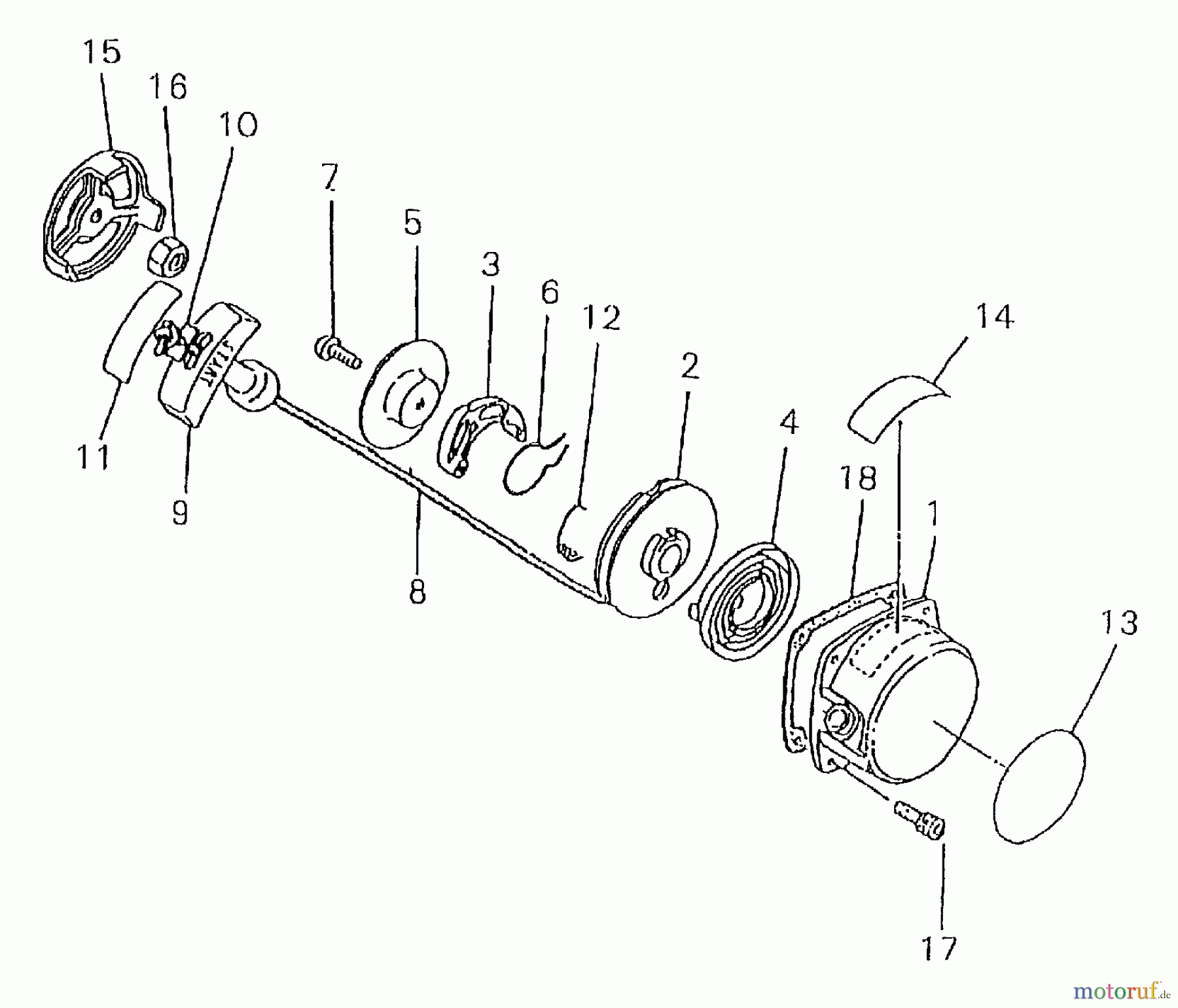  Shindaiwa Wasserpumpen GP450 - Shindaiwa Water Pump Starter Sub Assembly