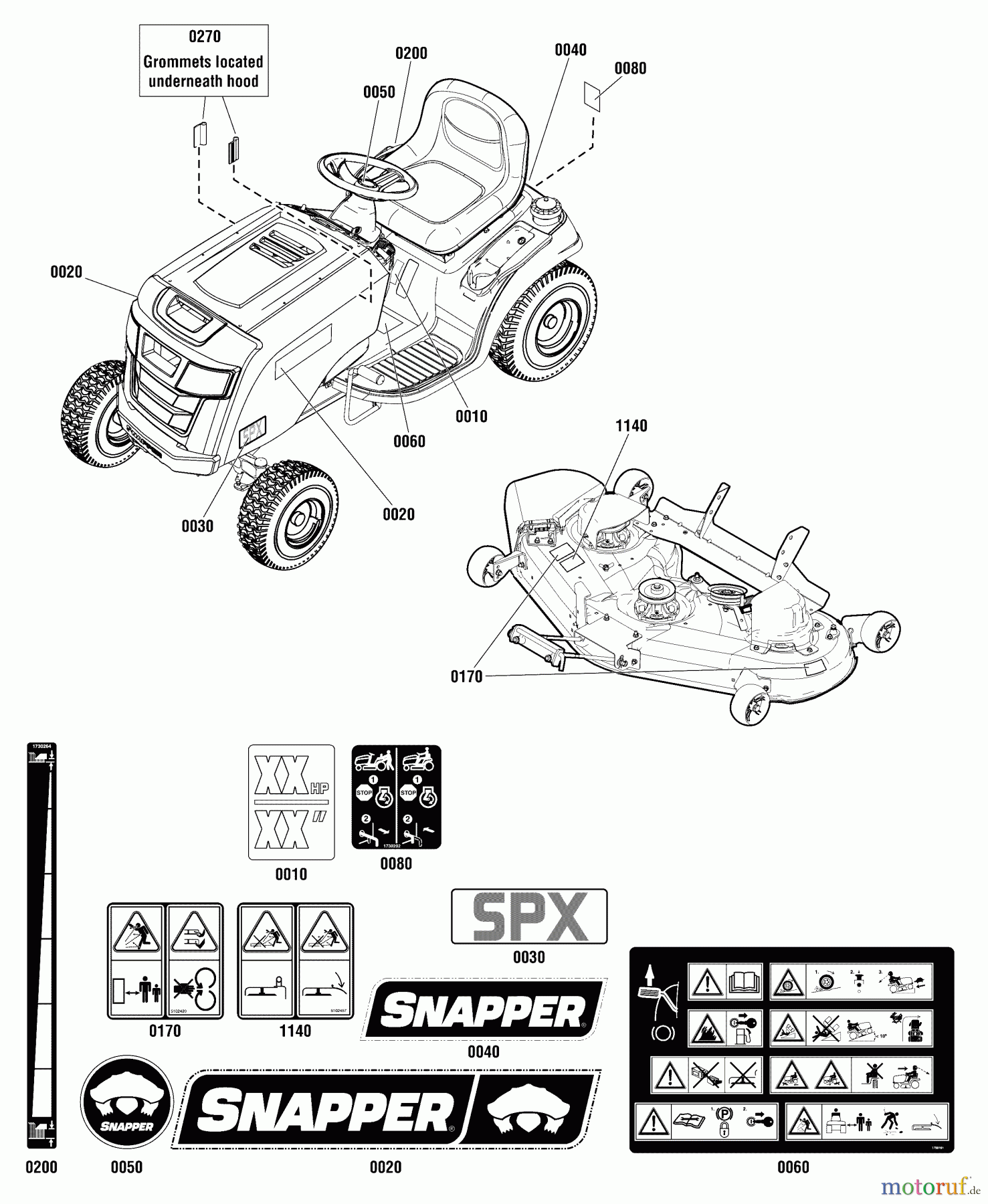  Snapper Rasen- und Gartentraktoren ESPX2246 (2691104-01) - Snapper 46