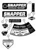 Snapper RP215012 - 21" Walk-Behind Mower, 5 HP, Steel Deck, Recycling, Series 12 Ersatzteile Decals (Part 1)