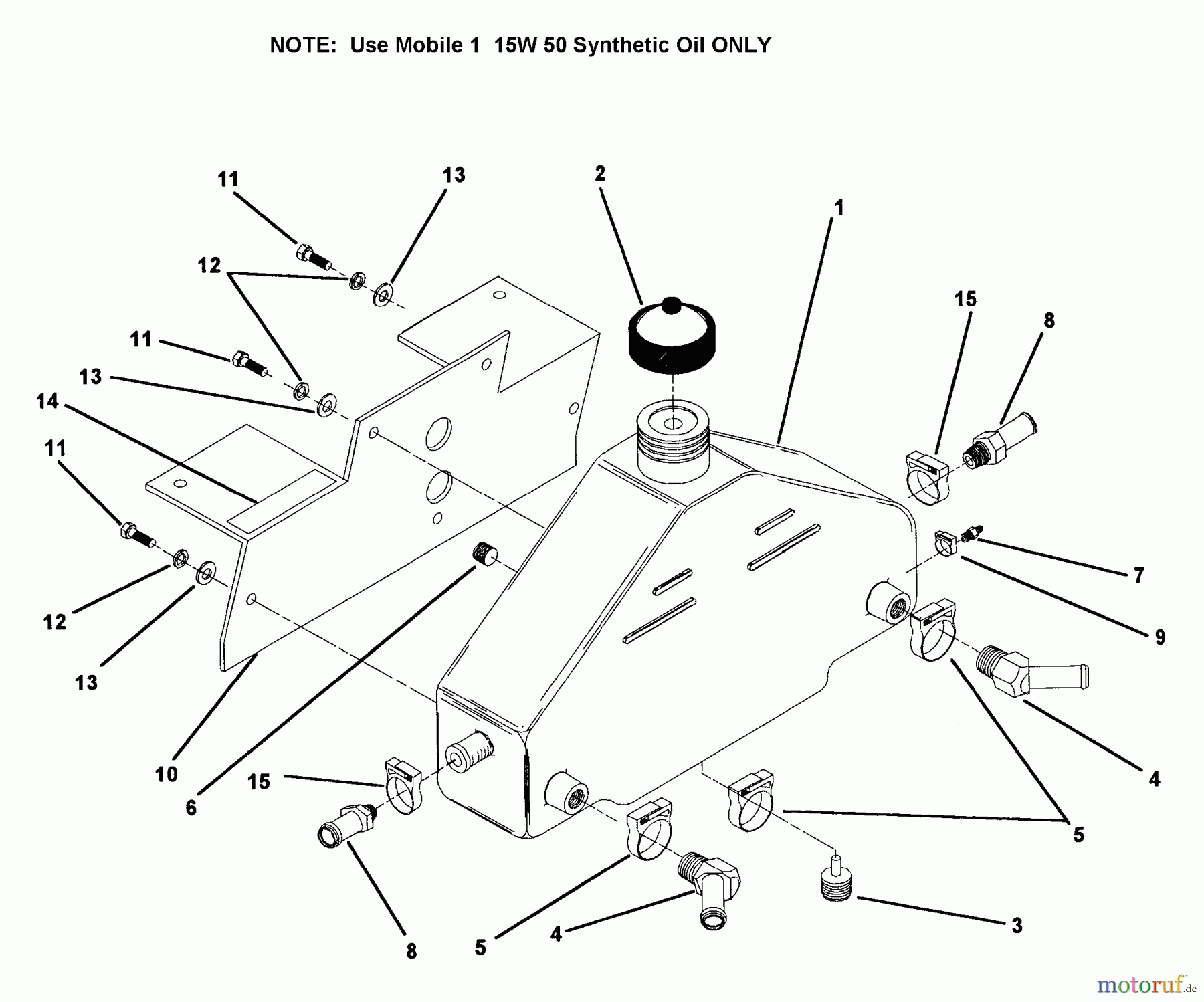 Snapper Nullwendekreismäher, Zero-Turn ZU2014K (80455) - Snapper 20 HP Zero-Turn Mower, Twin Stick, Unistat Drive, ZTR Series 4 Oil Tank Assembly