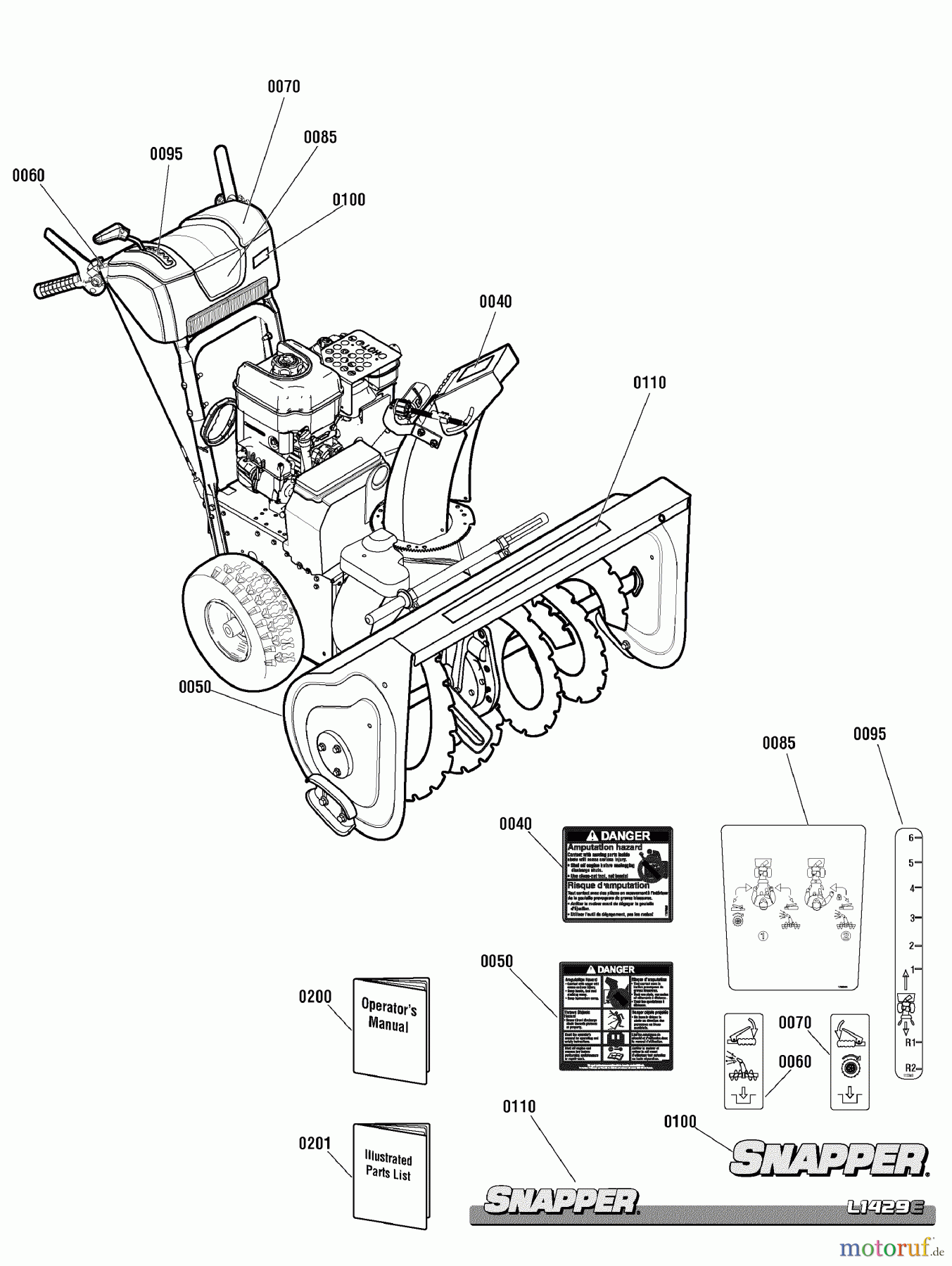  Snapper Schneefräsen M1429E (1695735) - Snapper 29