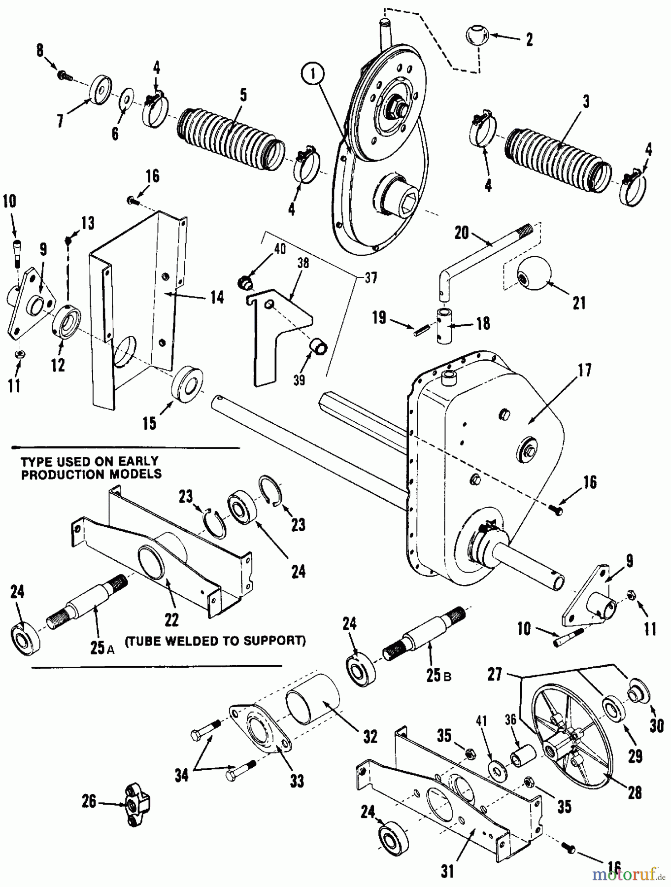  Snapper Rasen- und Gartentraktoren LT11000 - Snapper 11 HP Lawn Tractor, Disc Drive, Series 0 Drive Disc, Rear Axle Components