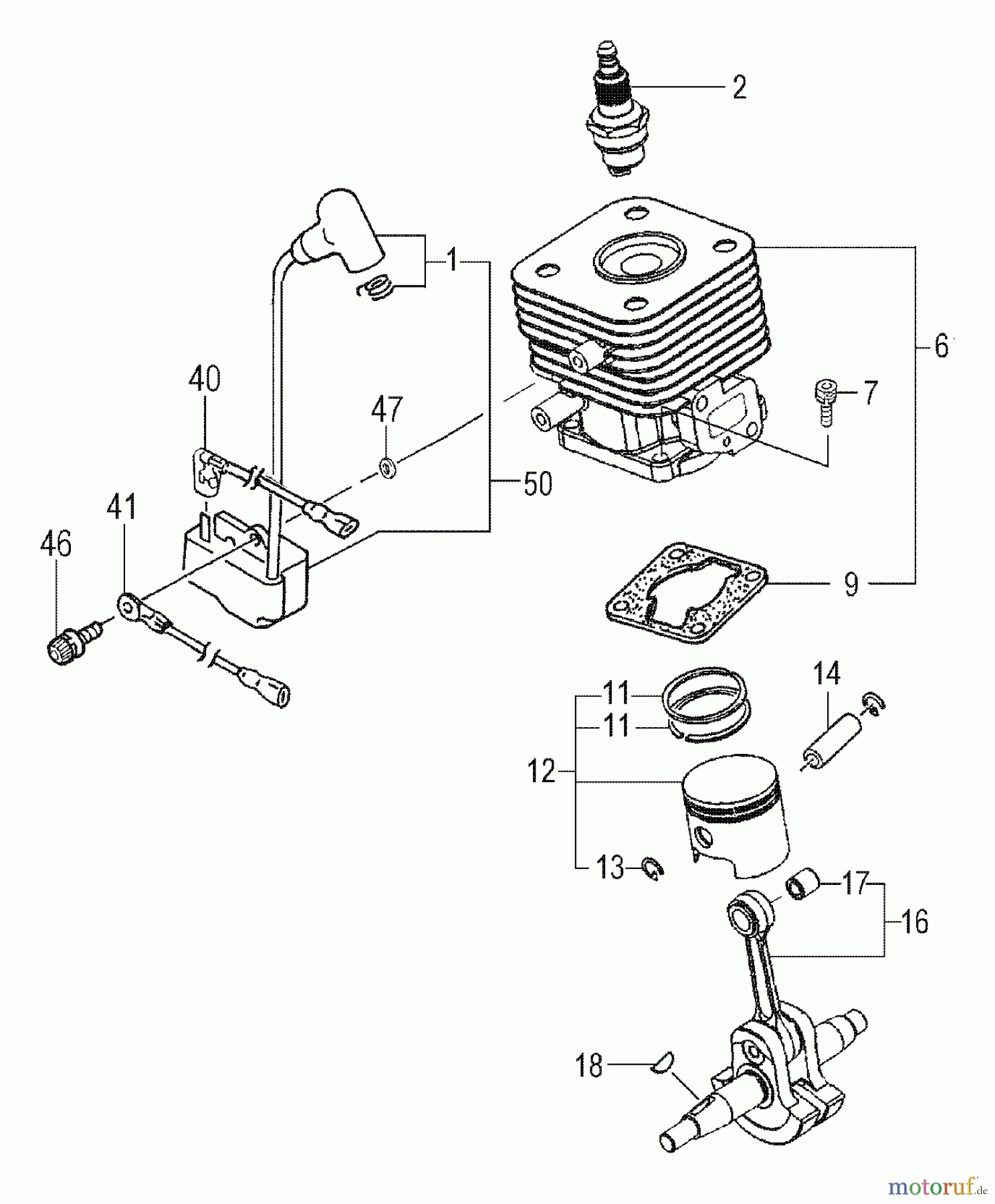  Tanaka Trimmer, Motorsensen TBC-245PF - Tanaka Grass Trimmer Cylinder, Piston, Crankshaft, Ignition