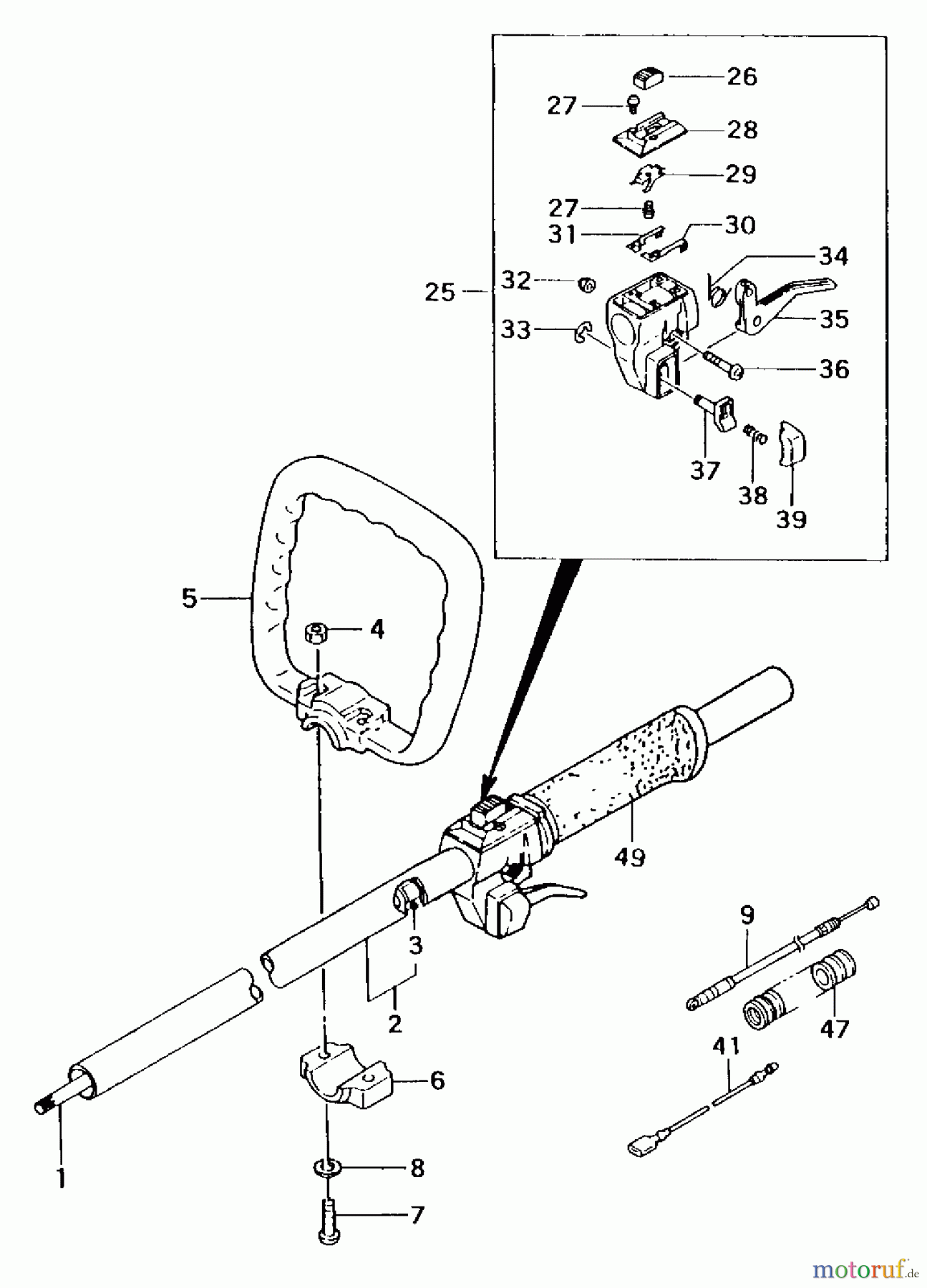  Tanaka Trimmer, Motorsensen TBC-4500 - Tanaka Brush Cutter Handle