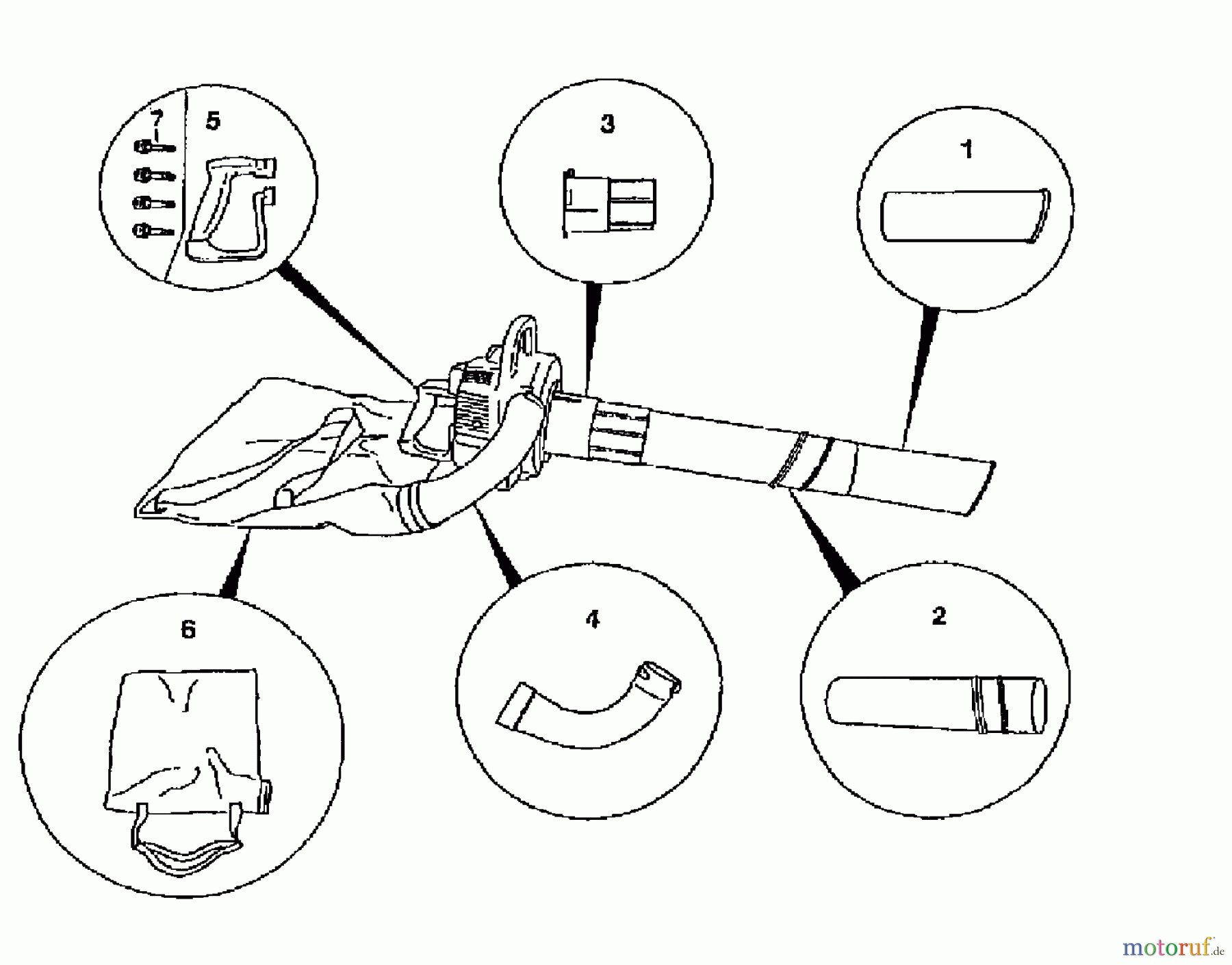  Tanaka Blasgeräte, Sauger, Häcksler, Mulchgeräte THB-2510 - Tanaka Handheld Blower Handle, Tubes, Bag