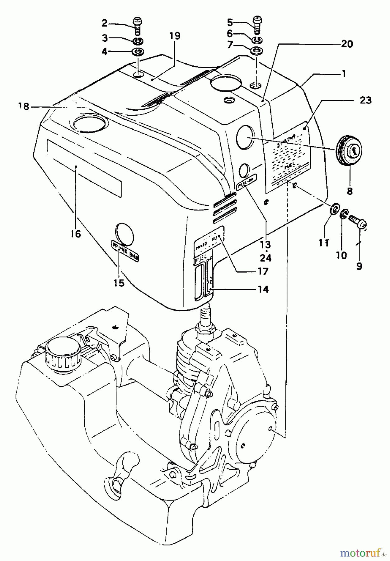  Tanaka Motoren QBM-23NA - Tanaka Bicycle Engine Engine Shroud & Mark