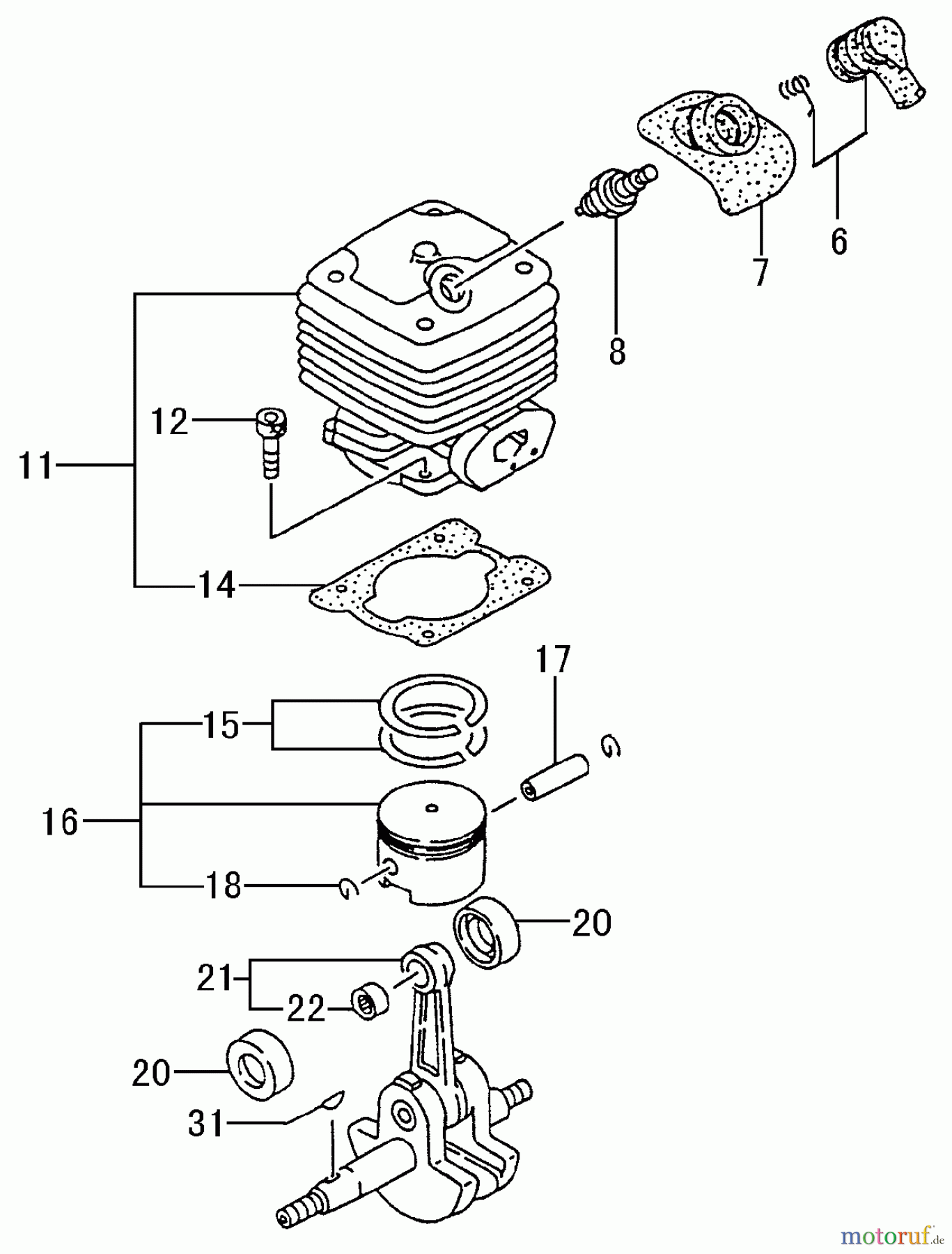  Tanaka Motoren TC-4700 - Tanaka Utility / Scooter Engine Cylinder, Piston