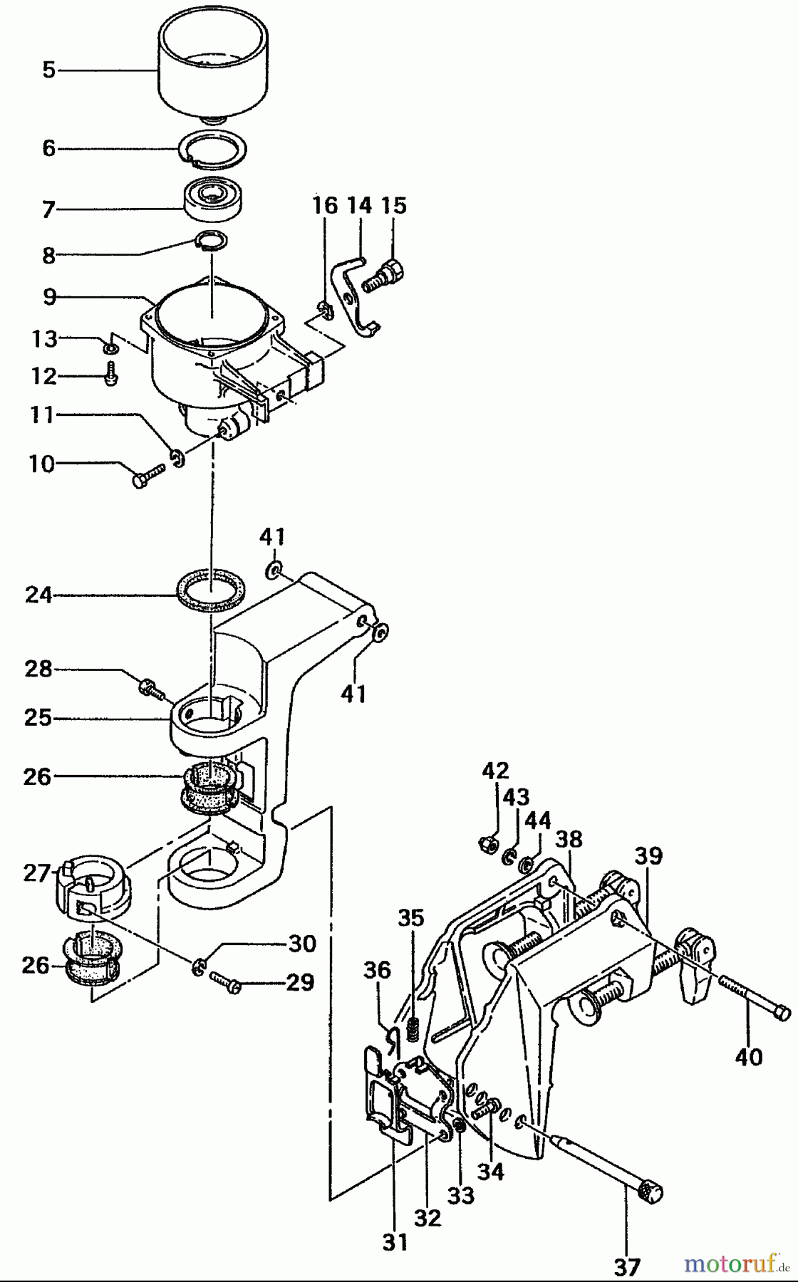  Tanaka Botsmotoren TOB-300 - Tanaka 3HP Outboard Motor Clutch Drum, Mounting Bracket