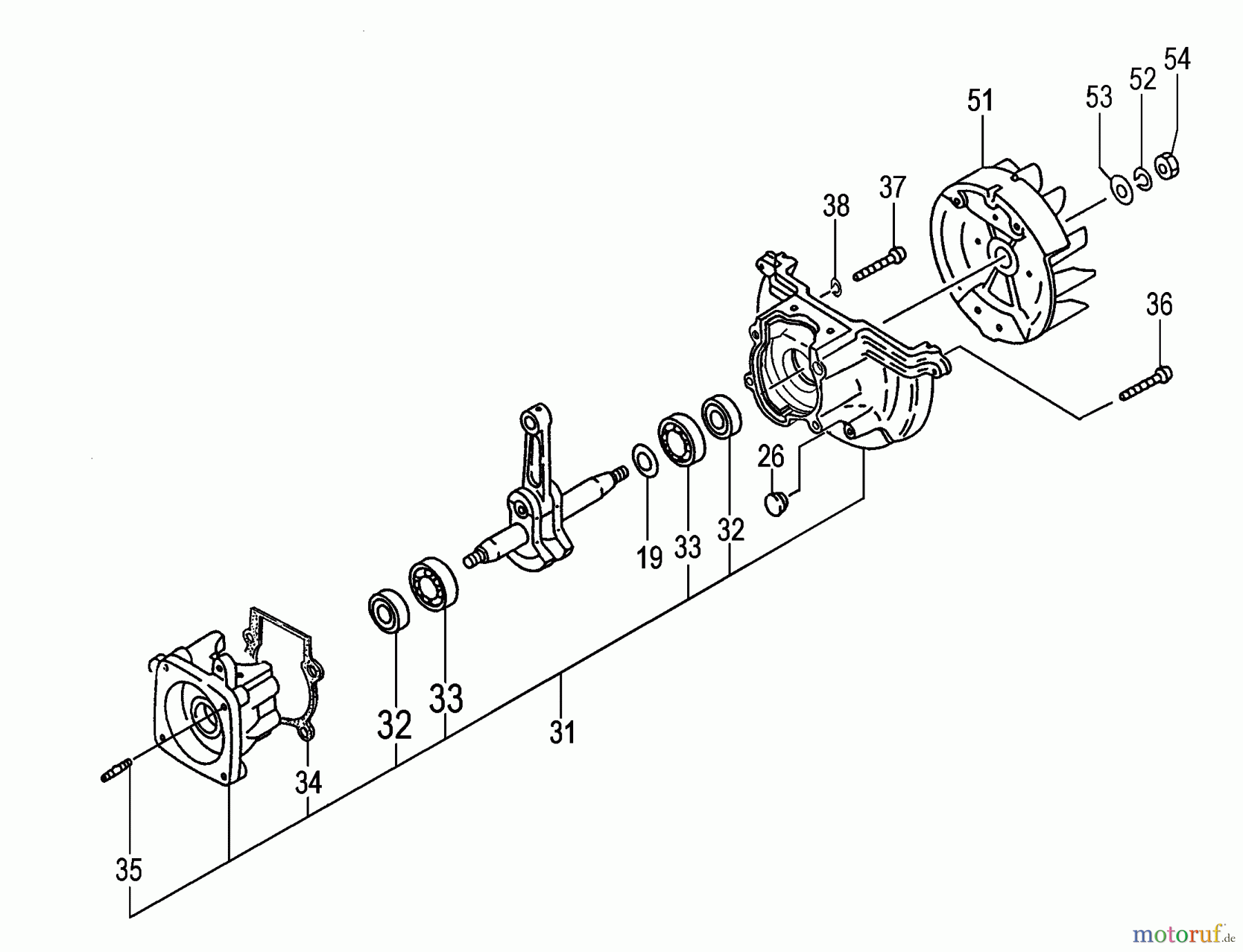  Tanaka Heckenscheeren HTD-2520PF - Tanaka Hedge Trimmer Flywheel, Crankcase