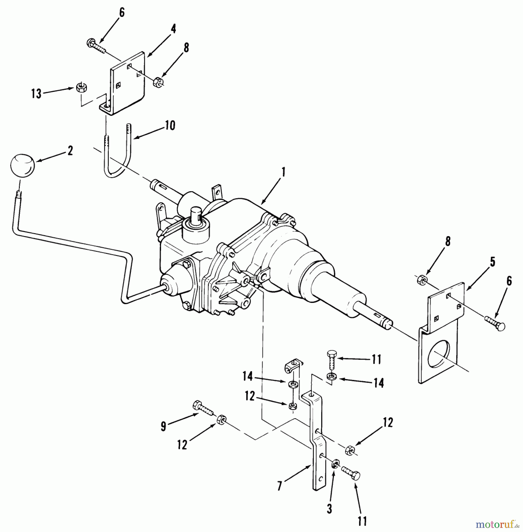  Toro Neu Mowers, Lawn & Garden Tractor Seite 1 02-11BX01 (B-112) - Toro B-112 3-Speed Tractor, 1980 3-SPEED TRANSMISSION