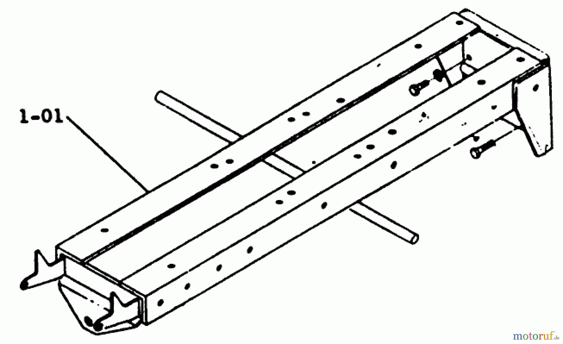  Toro Neu Mowers, Lawn & Garden Tractor Seite 1 1-0300 - Toro Raider 10 Tractor, 1971 FRAME ASSEMBLY (PLATE 1.1)