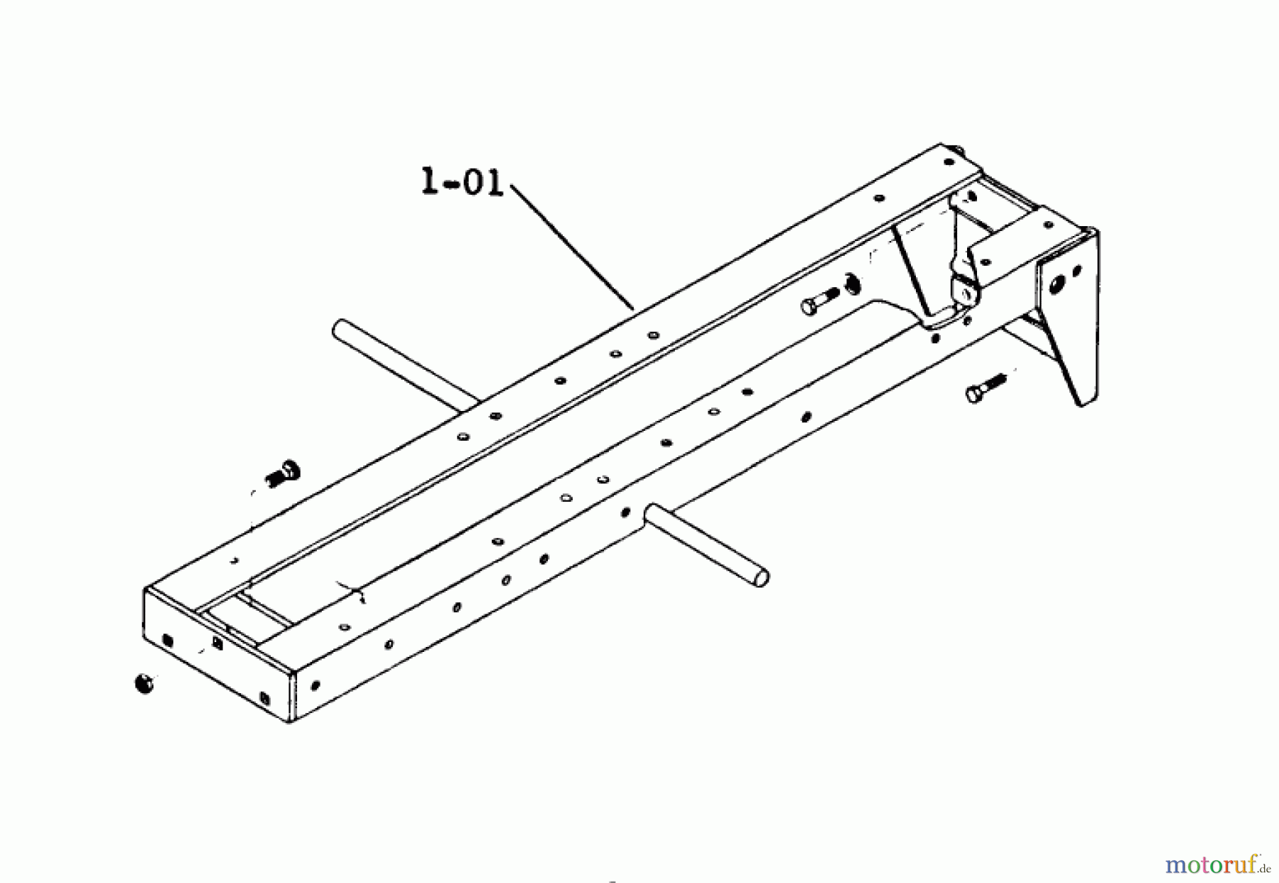  Toro Neu Mowers, Lawn & Garden Tractor Seite 1 1-0311 - Toro Raider 12 Tractor, 1972 1.000 FRAME ASSEMBLY (PLATE 1.1)