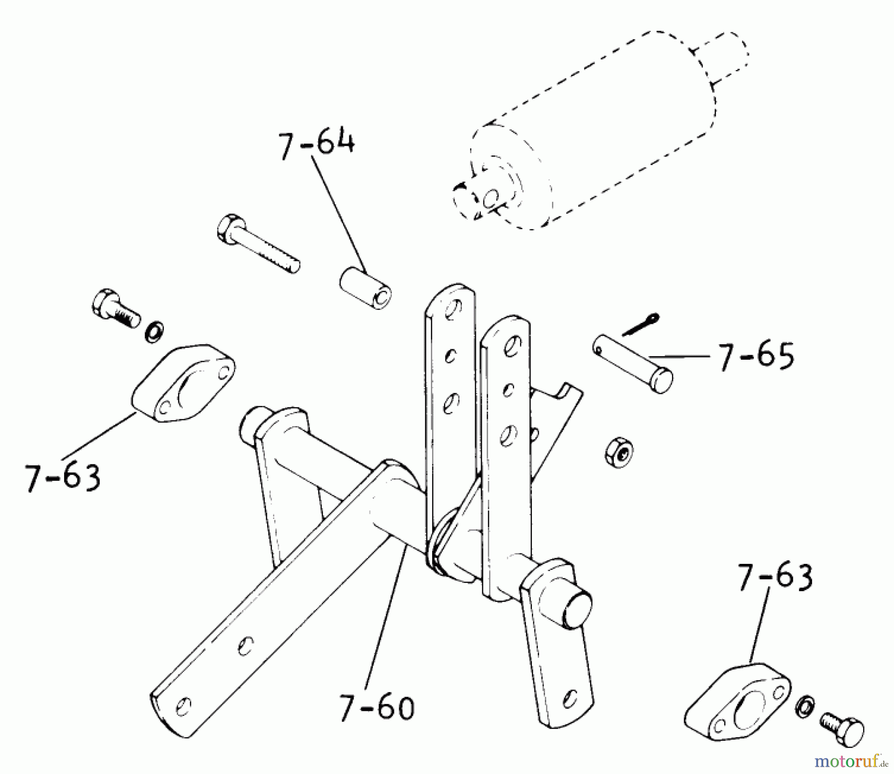  Toro Neu Mowers, Lawn & Garden Tractor Seite 1 1-0650 (D-160) - Toro D-160 Automatic Tractor, 1974 HYDRAULIC LIFT LINKAGES (PLATE 7.060)