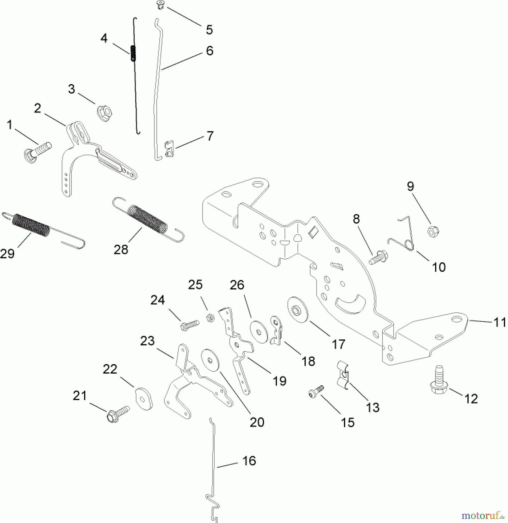  Toro Neu Mowers, Lawn & Garden Tractor Seite 1 13AP60RP744 (LX500) - Toro LX500 Lawn Tractor, 2006 (1A096B50000-) ENGINE CONTROL ASSEMBLY KOHLER SV720-0011