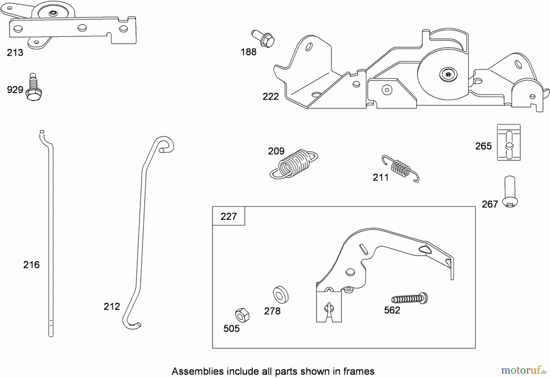  Toro Neu Mowers, Lawn & Garden Tractor Seite 1 13AT61RH048 (LX466) - Toro LX466 Lawn Tractor, 2008 (SN 1L137H10100-) GOVERNOR CONTROL ASSEMBLY BRIGGS AND STRATTON 407777-0550-B1