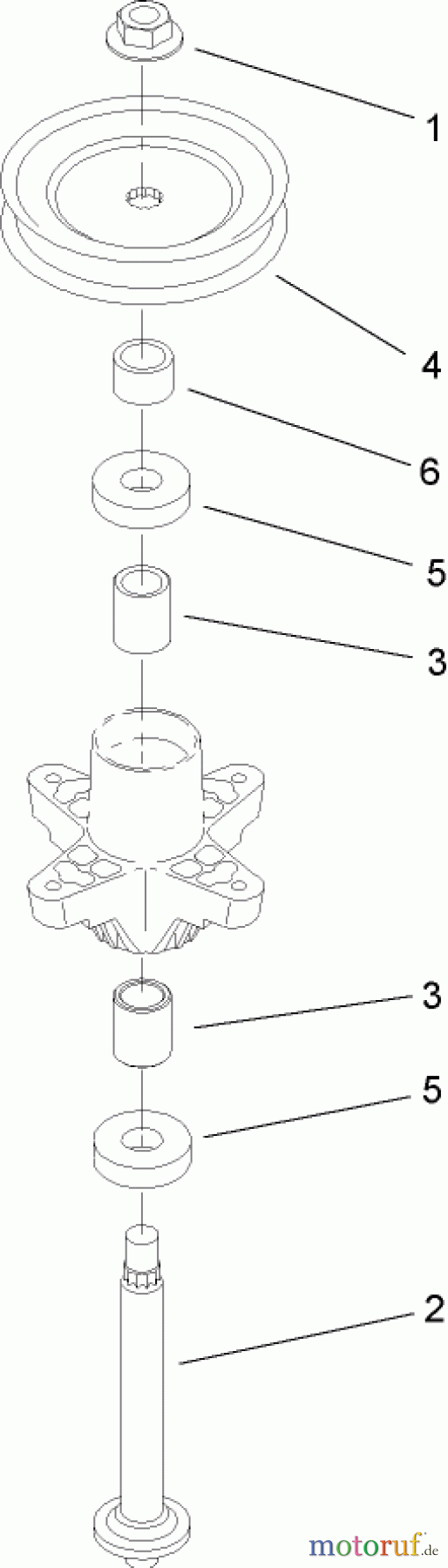  Toro Neu Mowers, Lawn & Garden Tractor Seite 1 13AX60RG544 (LX420) - Toro LX420 Lawn Tractor, 2006 (1L215B10000-) SPINDLE ASSEMBLY NO. 112-0460