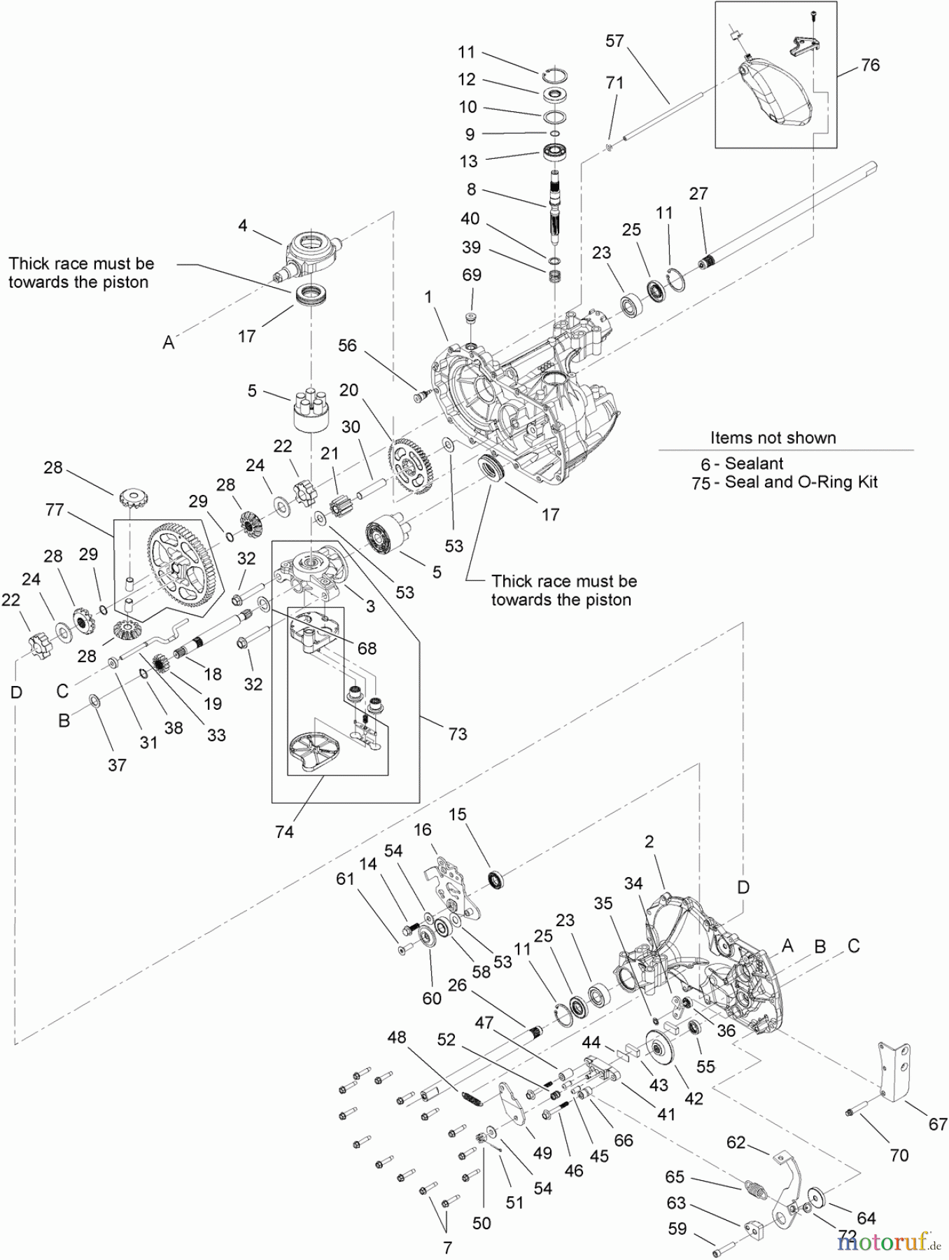  Toro Neu Mowers, Lawn & Garden Tractor Seite 1 13AX91RS848 (LX427) - Toro LX427 Lawn Tractor, 2011 (1-1) TRANSMISSION ASSEMBLY NO. 112-6019