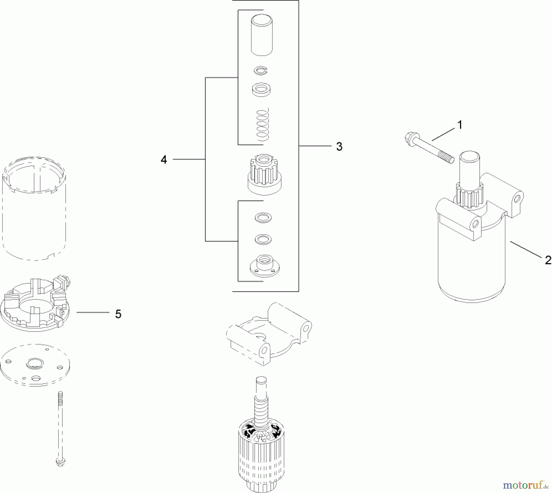  Toro Neu Mowers, Lawn & Garden Tractor Seite 1 14AP80RP744 (GT2100) - Toro GT2100 Garden Tractor, 2006 (1A136H30000-) STARTING SYSTEM ASSEMBLY KOHLER SV720-0017