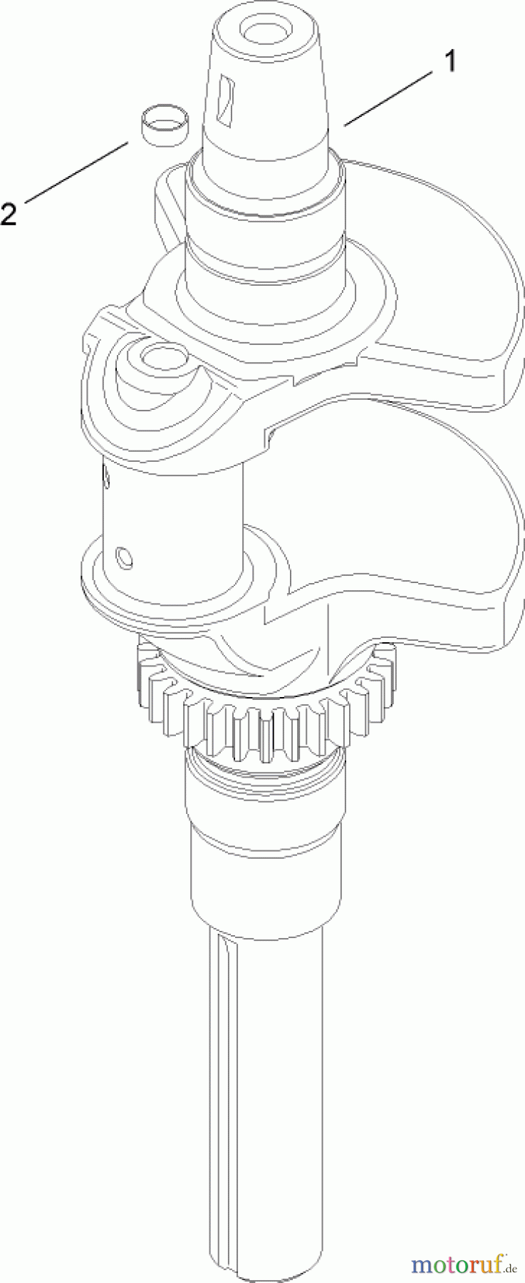  Toro Neu Mowers, Lawn & Garden Tractor Seite 1 14AQ81RP048 (GT2200) - Toro GT2200 Garden Tractor, 2008 (SN 1-) CRANKSHAFT ASSEMBLY KOHLER SV730-0018