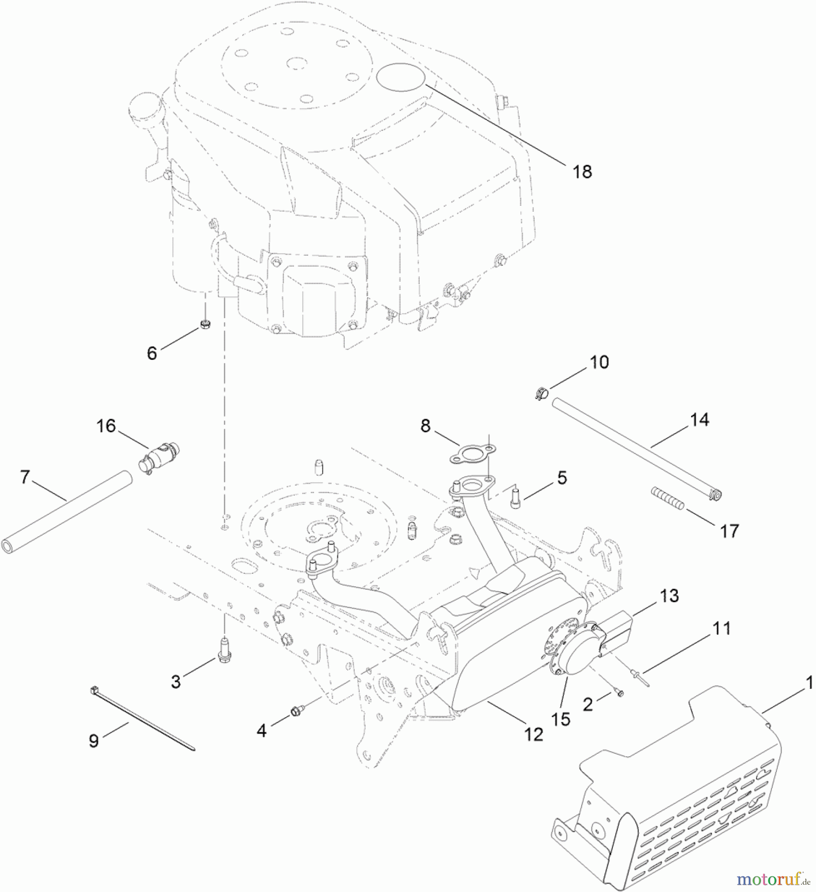  Toro Neu Mowers, Lawn & Garden Tractor Seite 1 14AQ94RP848 (GT2200) - Toro GT2200 Garden Tractor, 2011 (1-1) ENGINE COMPONENT ASSEMBLY