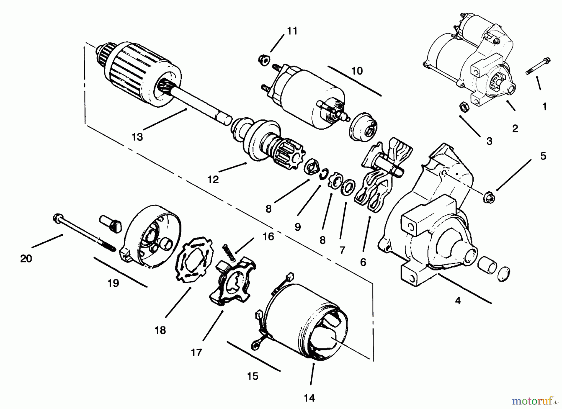  Toro Neu Mowers, Lawn & Garden Tractor Seite 1 30610 (120) - Toro Proline 120, 1993 (390001-399999) STARTER