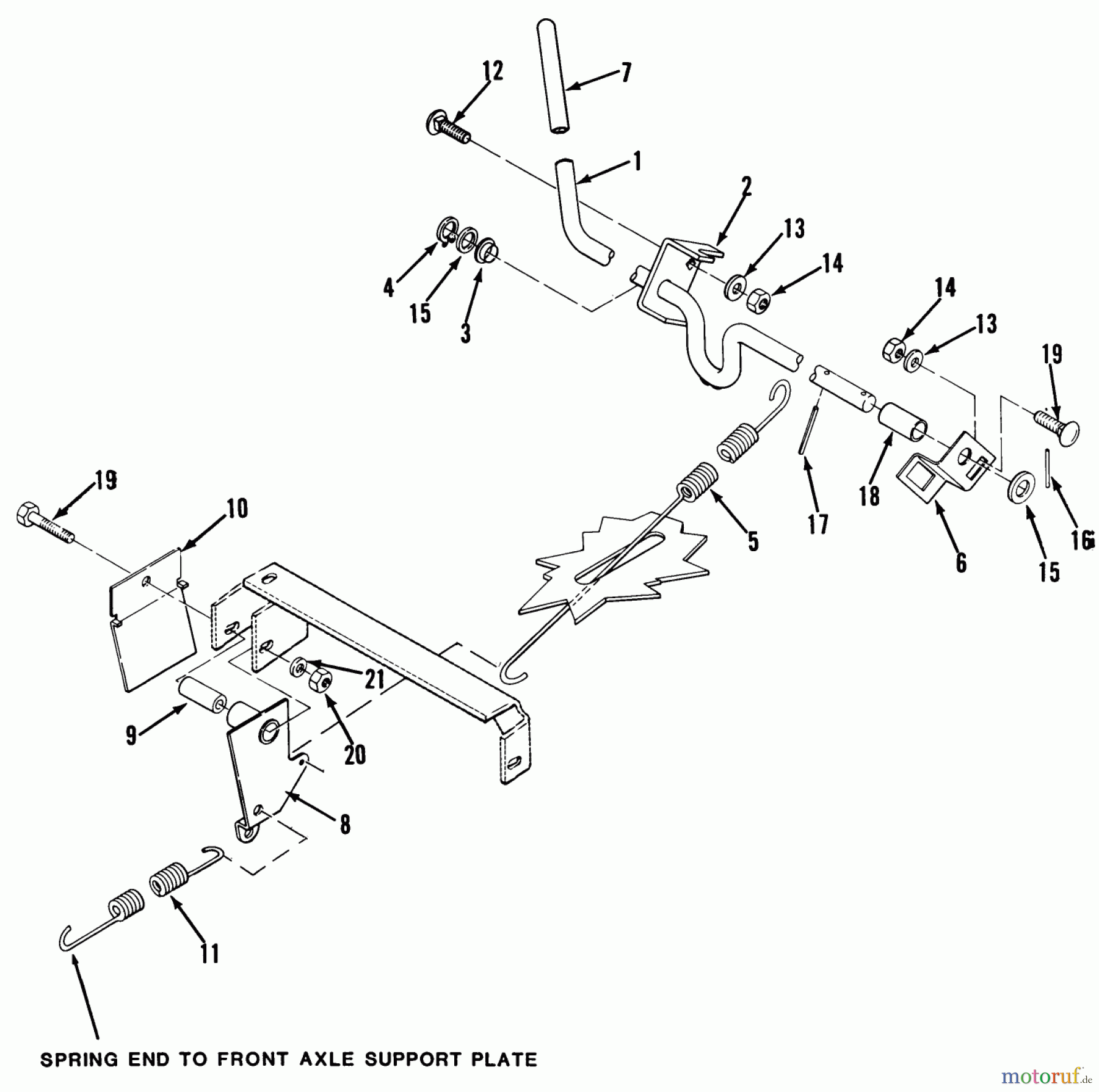  Toro Neu Mowers, Lawn & Garden Tractor Seite 1 32-11B301 (211-3) - Toro 211-3 Tractor, 1987 PTO CLUTCH LINKAGE