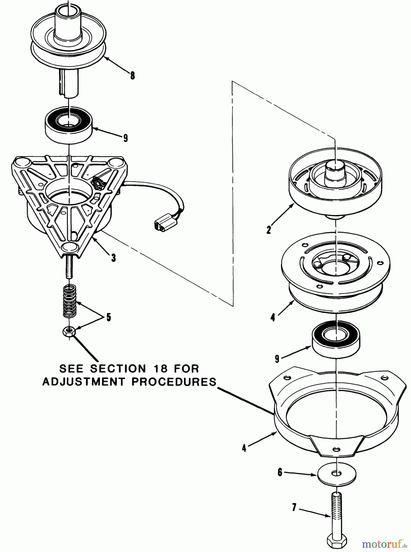  Toro Neu Mowers, Lawn & Garden Tractor Seite 1 32-16BE01 (216-H) - Toro 216-H Tractor, 1990 ENGINE PULLEY & PTO CLUTCH