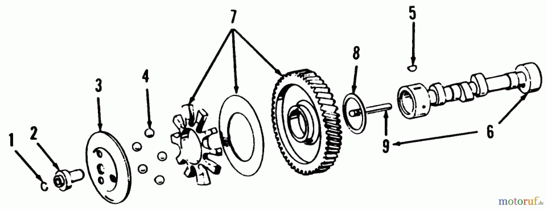  Toro Neu Mowers, Lawn & Garden Tractor Seite 1 41-20OE02 (520-H) - Toro 520-H Garden Tractor, 1991 (1000001-1999999) TORO POWER PLUS CAMSHAFT