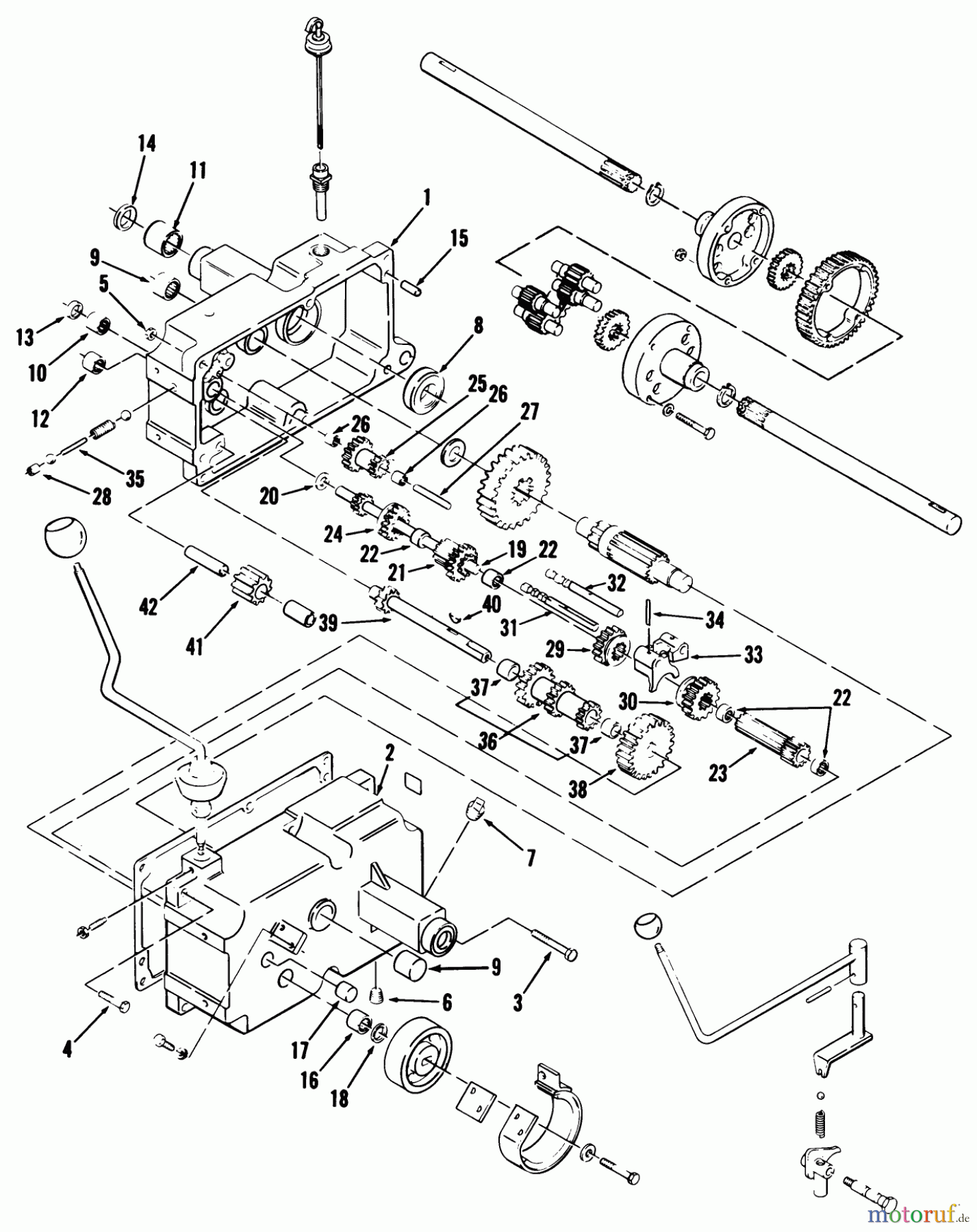  Toro Neu Mowers, Lawn & Garden Tractor Seite 1 41-20OE02 (520-H) - Toro 520-H Garden Tractor, 1991 (1000001-1999999) TRANSAXLE 520-H