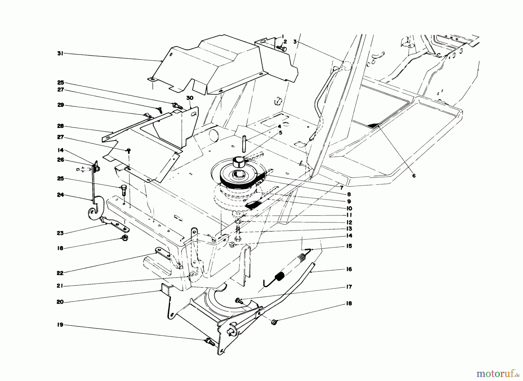  Toro Neu Mowers, Lawn & Garden Tractor Seite 1 57360 (11-32) - Toro 11-32 Lawn Tractor, 1979 (9000001-9999999) CLUTCH & ACTUATOR ASSEMBLY