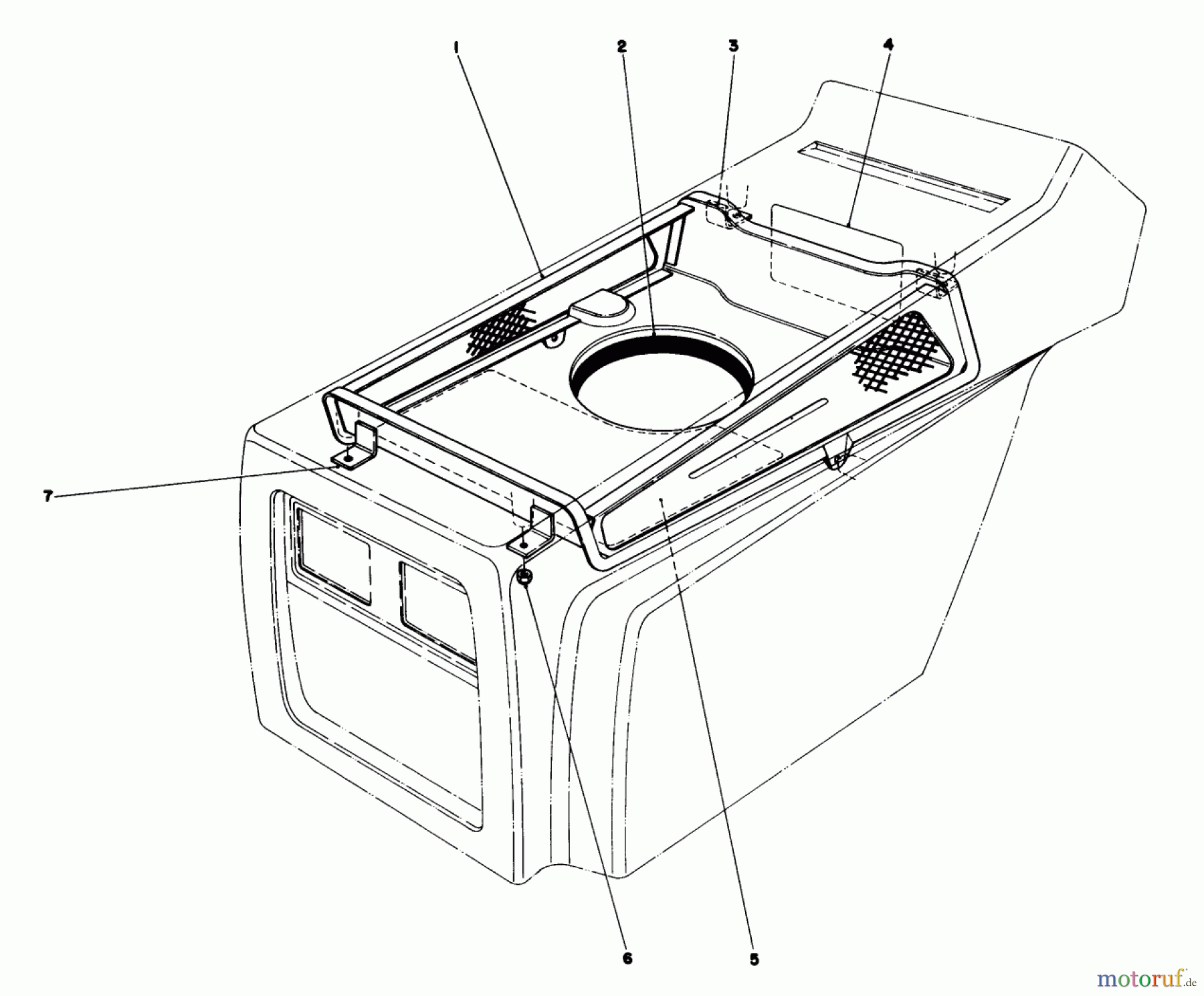  Toro Neu Mowers, Lawn & Garden Tractor Seite 1 57360 (11-32) - Toro 11-32 Lawn Tractor, 1981 (1000001-1999999) HOOD DUCT ASSEMBLY