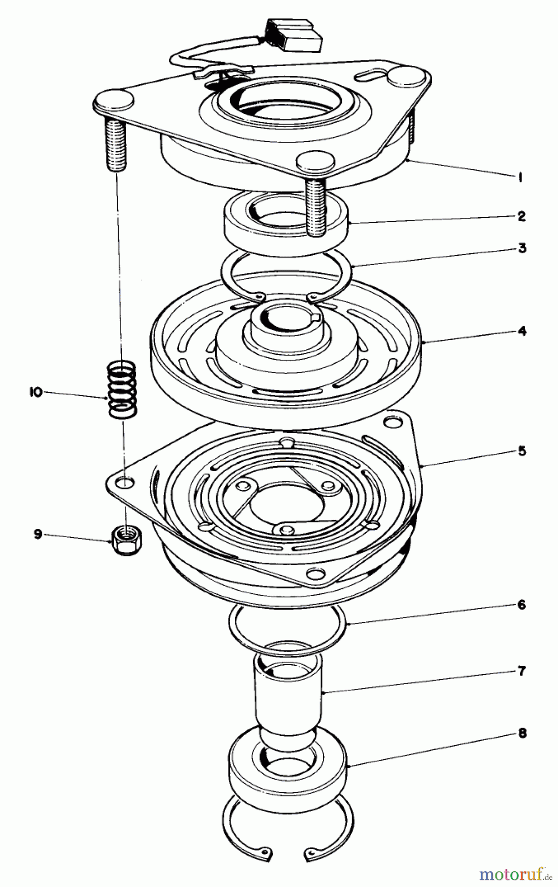  Toro Neu Mowers, Lawn & Garden Tractor Seite 1 57360 (11-32) - Toro 11-32 Lawn Tractor, 1983 (3000001-3999999) CLUTCH ASSEMBLY NO. 44-0770