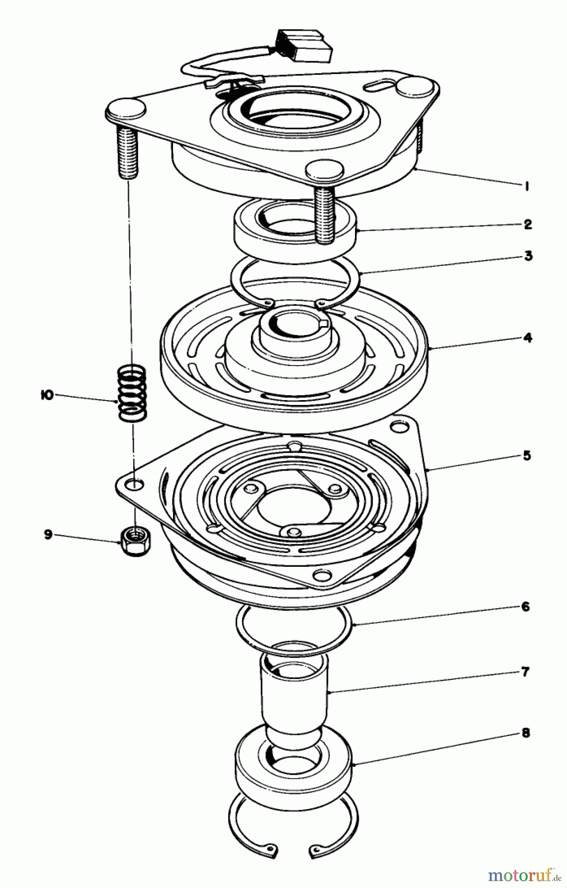  Toro Neu Mowers, Lawn & Garden Tractor Seite 1 57356 (11-42) - Toro 11-42 Lawn Tractor, 1982 (2000001-2999999) CLUTCH ASSEMBLY NO. 44-0770