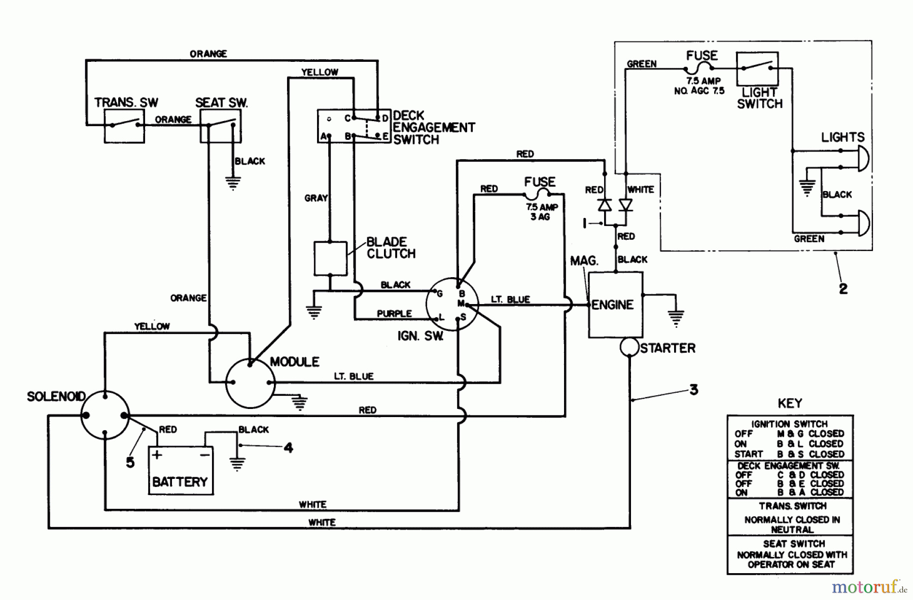  Toro Neu Mowers, Lawn & Garden Tractor Seite 1 57357 (11-44) - Toro 11-44 Lawn Tractor, 1984 (4000001-4999999) ELECTRICAL DIAGRAM