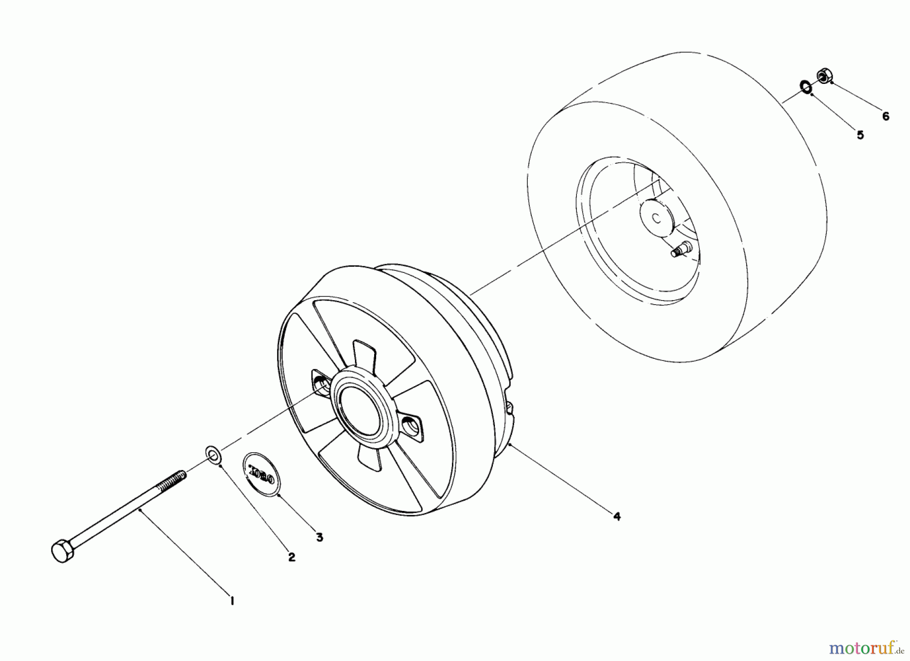  Toro Neu Mowers, Lawn & Garden Tractor Seite 1 57357 (11-44) - Toro 11-44 Lawn Tractor, 1985 (5000001-5999999) WHEEL WEIGHT KIT MODEL NO. 59159 (OPTIONAL)