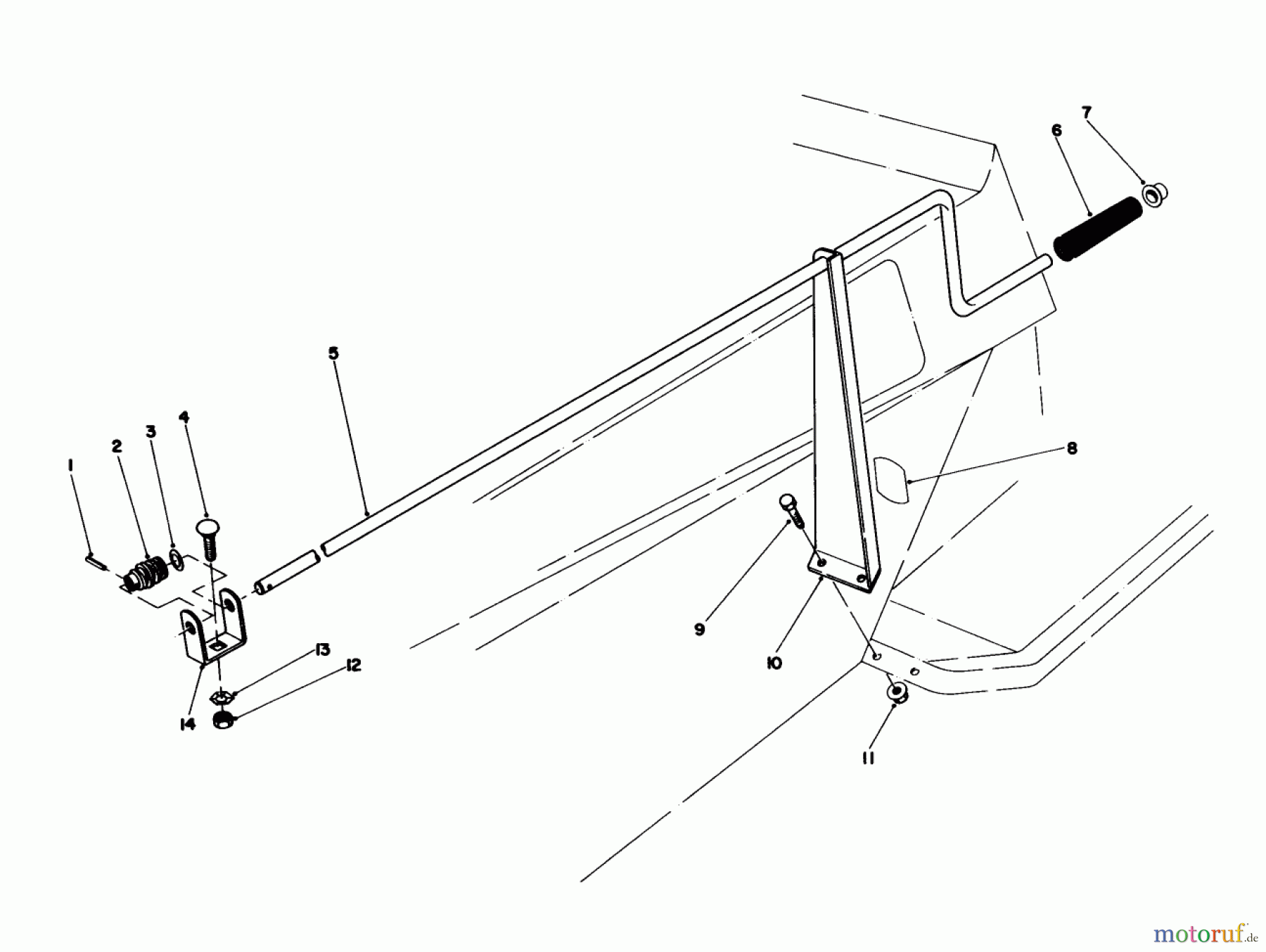  Toro Neu Mowers, Lawn & Garden Tractor Seite 1 57360 (11-32) - Toro 11-32 Lawn Tractor, 1987 (7000001-7999999) CHUTE CONTROL ASSEMBLY 36