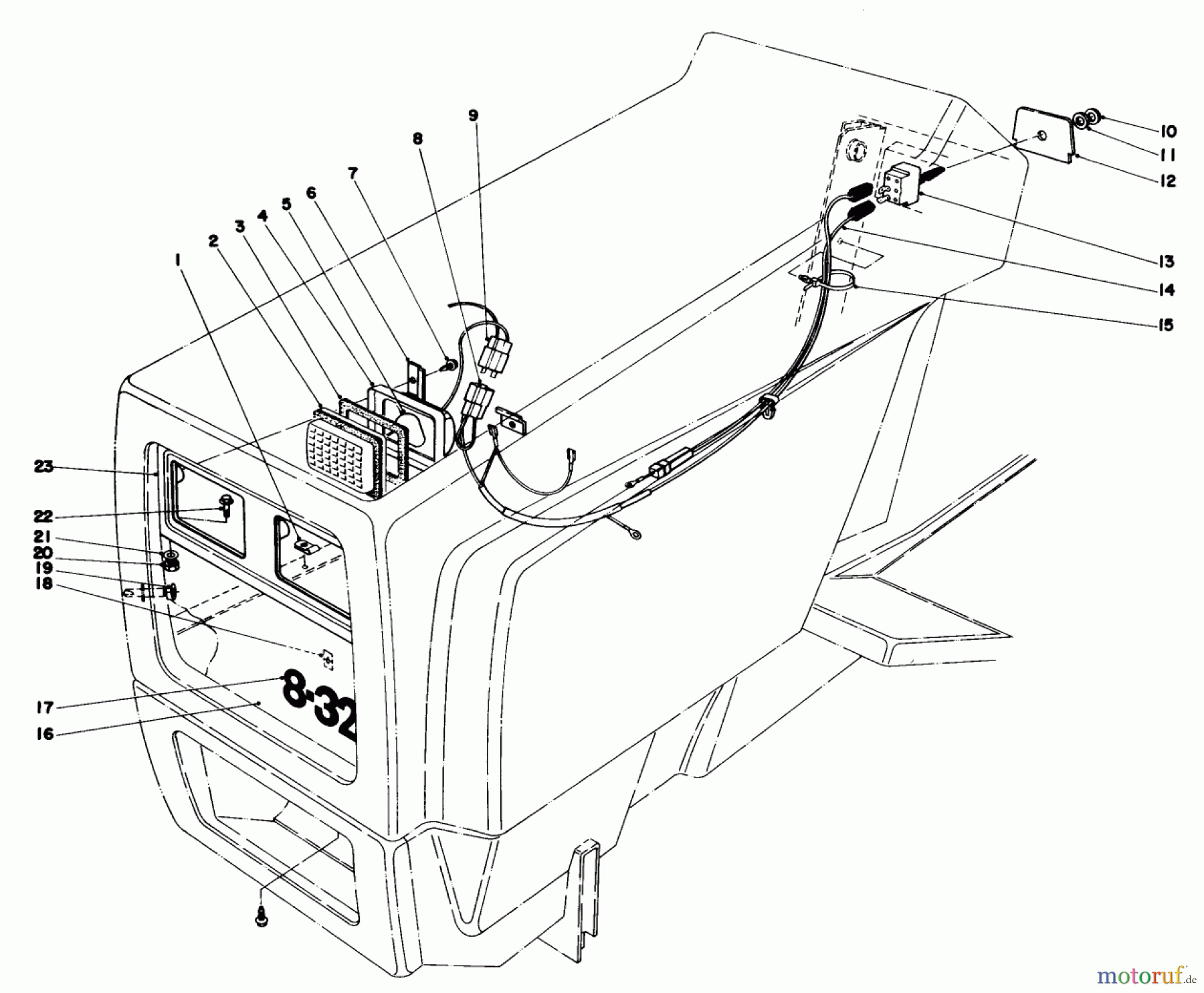  Toro Neu Mowers, Lawn & Garden Tractor Seite 1 57380 - Toro 8 hp Front Engine Rider, 1980 (0000001-0999999) HEADLIGHT KIT NO. 38-5760