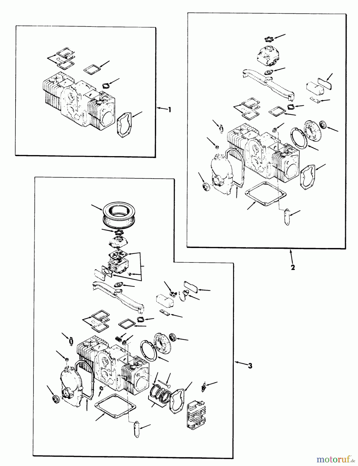  Toro Neu Mowers, Lawn & Garden Tractor Seite 1 71-20KS01 (D-200) - Toro D-200 Automatic Tractor, 1977 D-160 ONAN ENGINE, REPAIR KITS