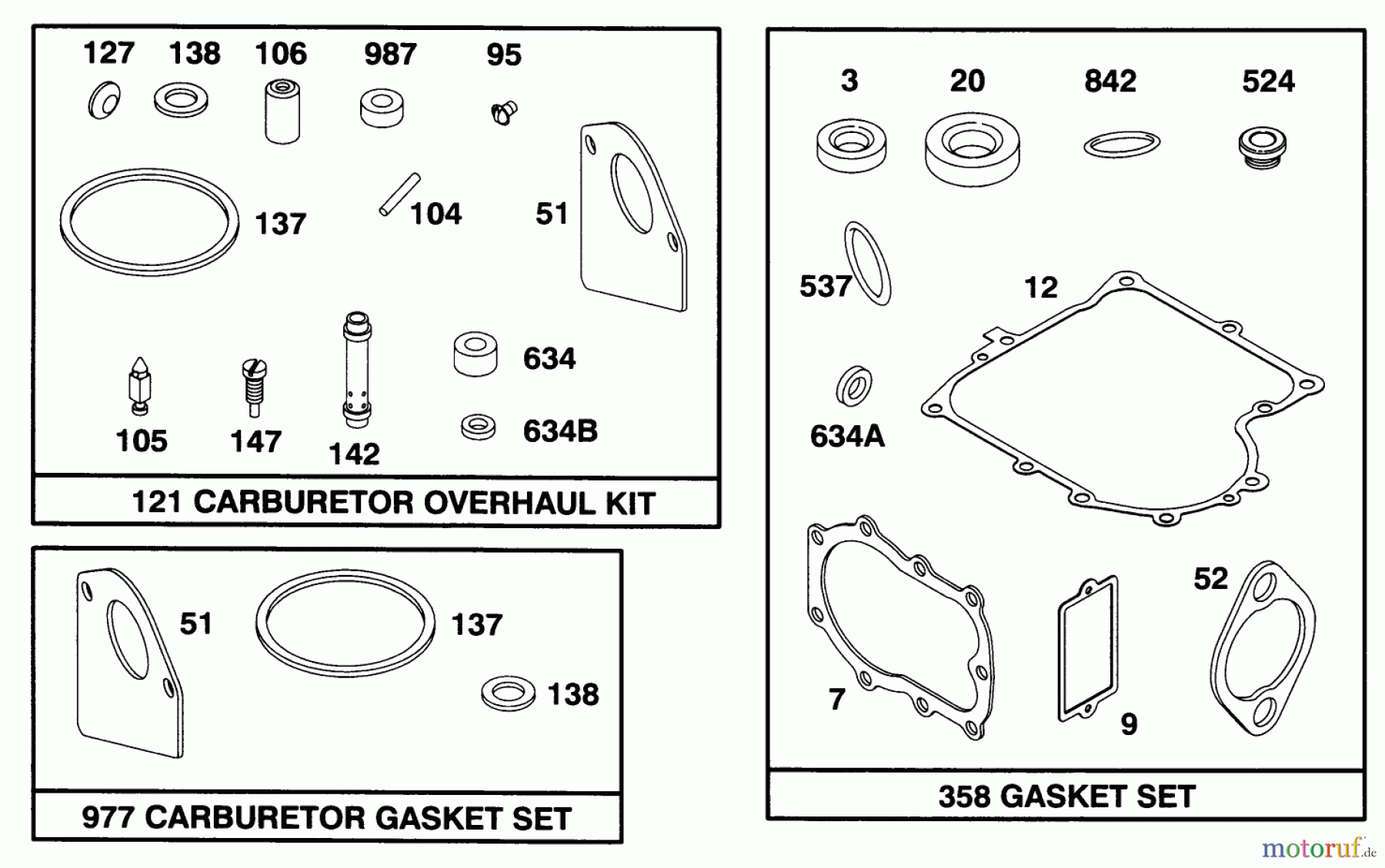  Toro Neu Mowers, Lawn & Garden Tractor Seite 1 71188 (12-32XL) - Toro 12-32XL Lawn Tractor, 1996 (6900001-6999999) ENGINE BRIGGS & STRATTON MODEL 283707-0156-01 #8