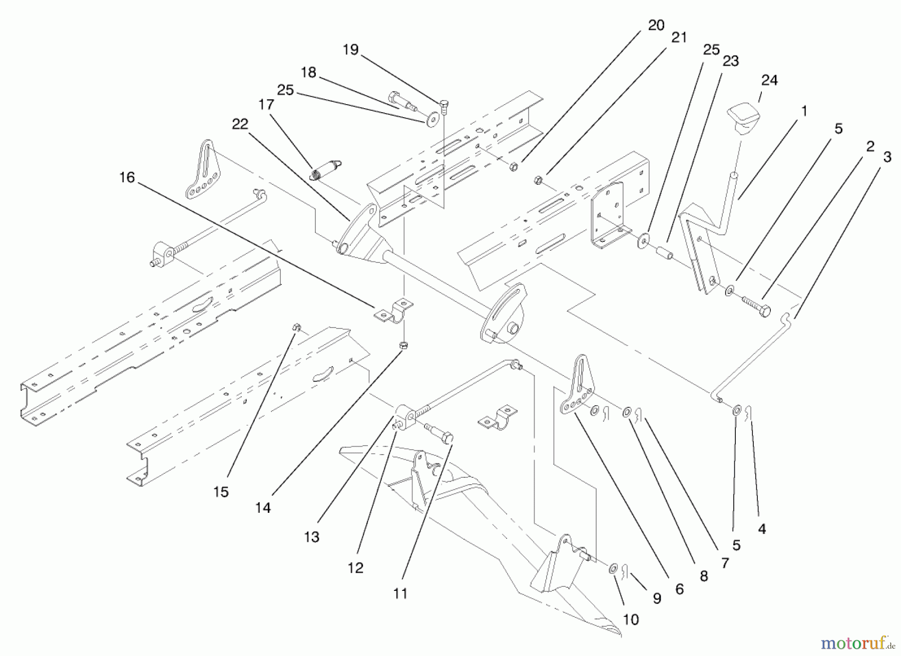  Toro Neu Mowers, Lawn & Garden Tractor Seite 1 71189 (12-32XL) - Toro 12-32XL Lawn Tractor, 1998 (8900001-8999999) HEIGHT OF CUT ASSEMBLY