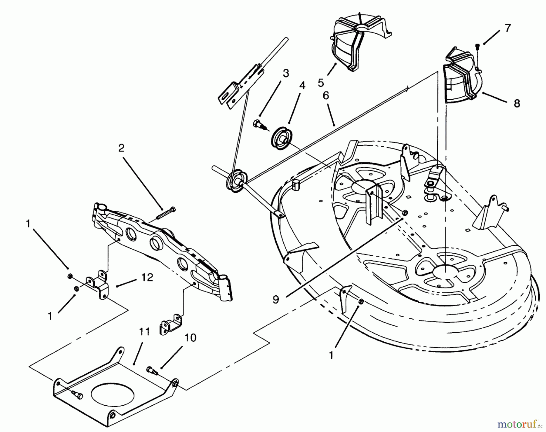  Toro Neu Mowers, Lawn & Garden Tractor Seite 1 71202 (12-38XL) - Toro 12-38XL Lawn Tractor, 1995 (5900001-5999999) CABLE & COVER ASSEMBLY (38