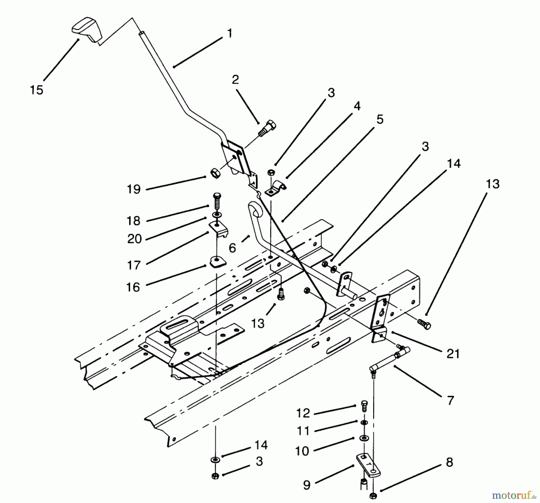  Toro Neu Mowers, Lawn & Garden Tractor Seite 1 71202 (12-38XL) - Toro 12-38XL Lawn Tractor, 1995 (5900001-5999999) SHIFT ASSEMBLY