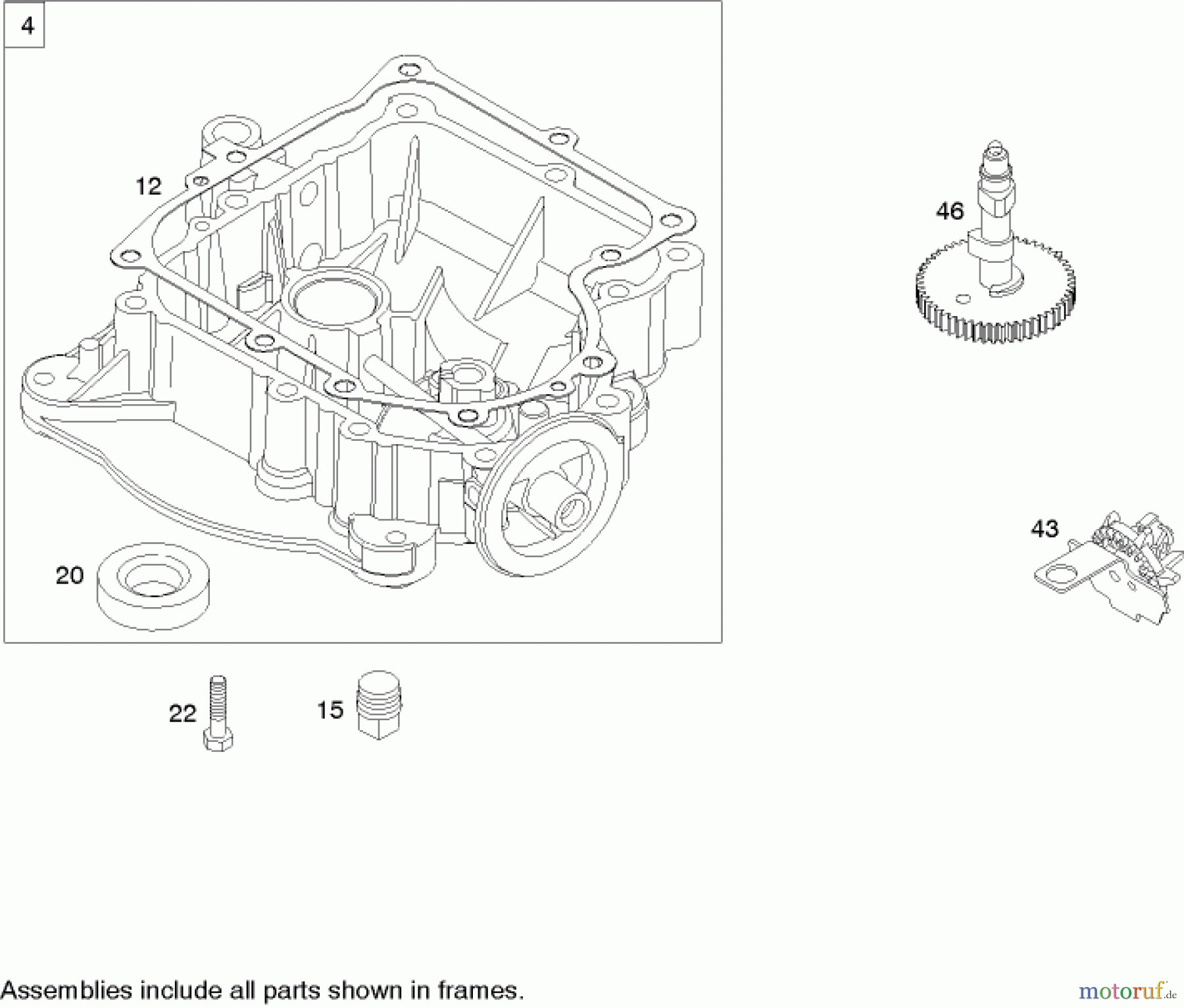  Toro Neu Mowers, Lawn & Garden Tractor Seite 1 71209 (XL 320) - Toro XL 320 Lawn Tractor, 2005 (250000001-250005000) CRANKCASE ASSEMBLY BRIGGS AND STRATTON 21A907-0169-E1