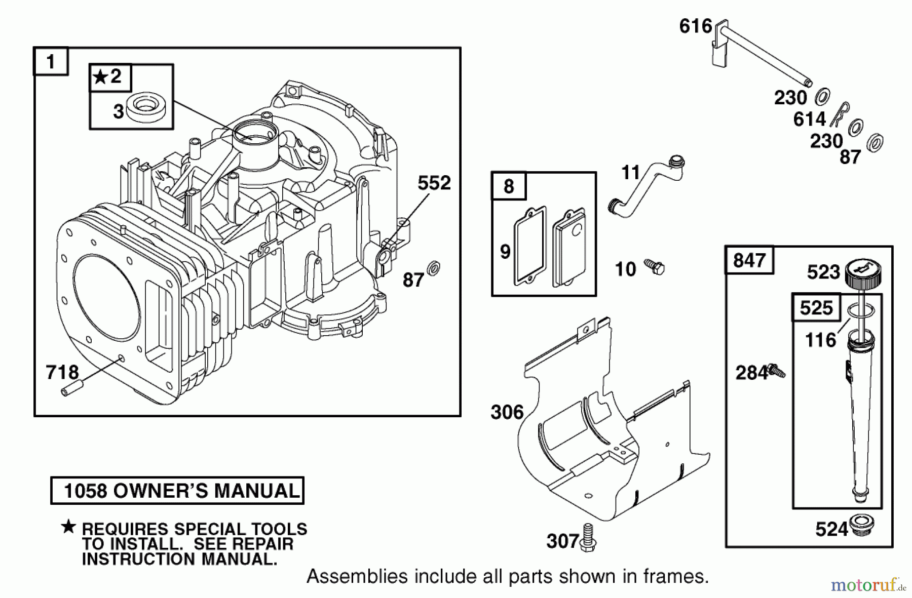  Toro Neu Mowers, Lawn & Garden Tractor Seite 1 71223 (16-38XL) - Toro 16-38XL Lawn Tractor, 2001 (210000001-210999999) ENGINE BRIGGS & STRATTON MODEL 28Q777-0690-E1 #1